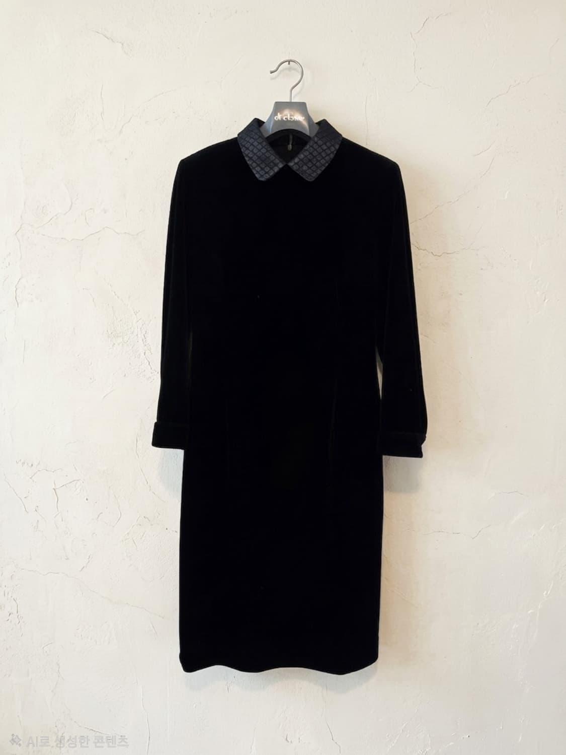 DAKS 블랙 벨벳 원피스 88-160 상품이미지1