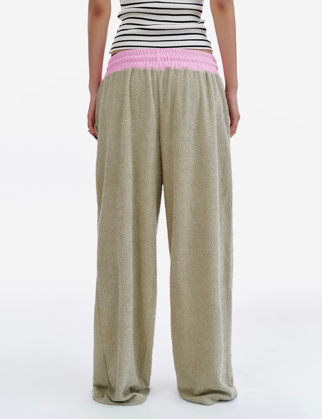 TERRY WIDE PANTS KHAKI 상품이미지4