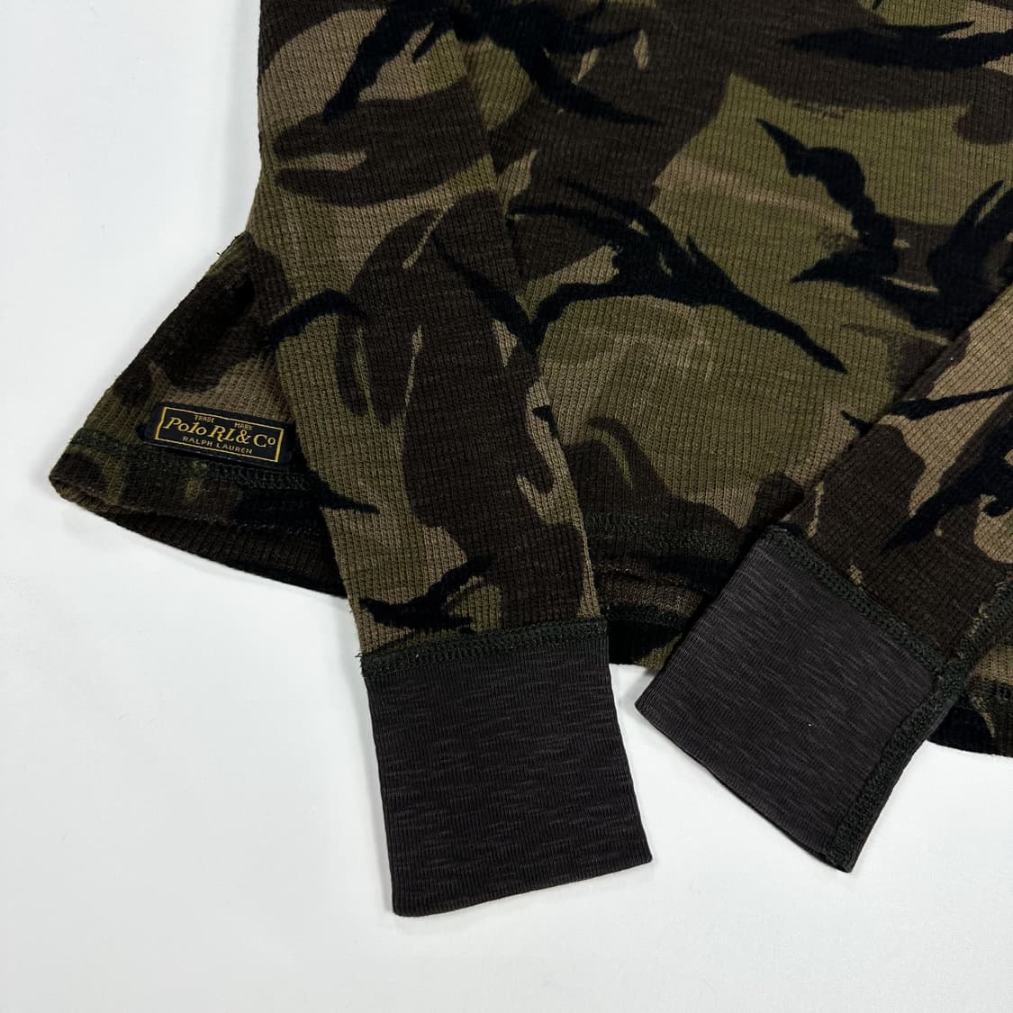 폴로 랄프로렌 여성 슬림핏 카모 헨리넥 롱슬리브 여성S 상품이미지4