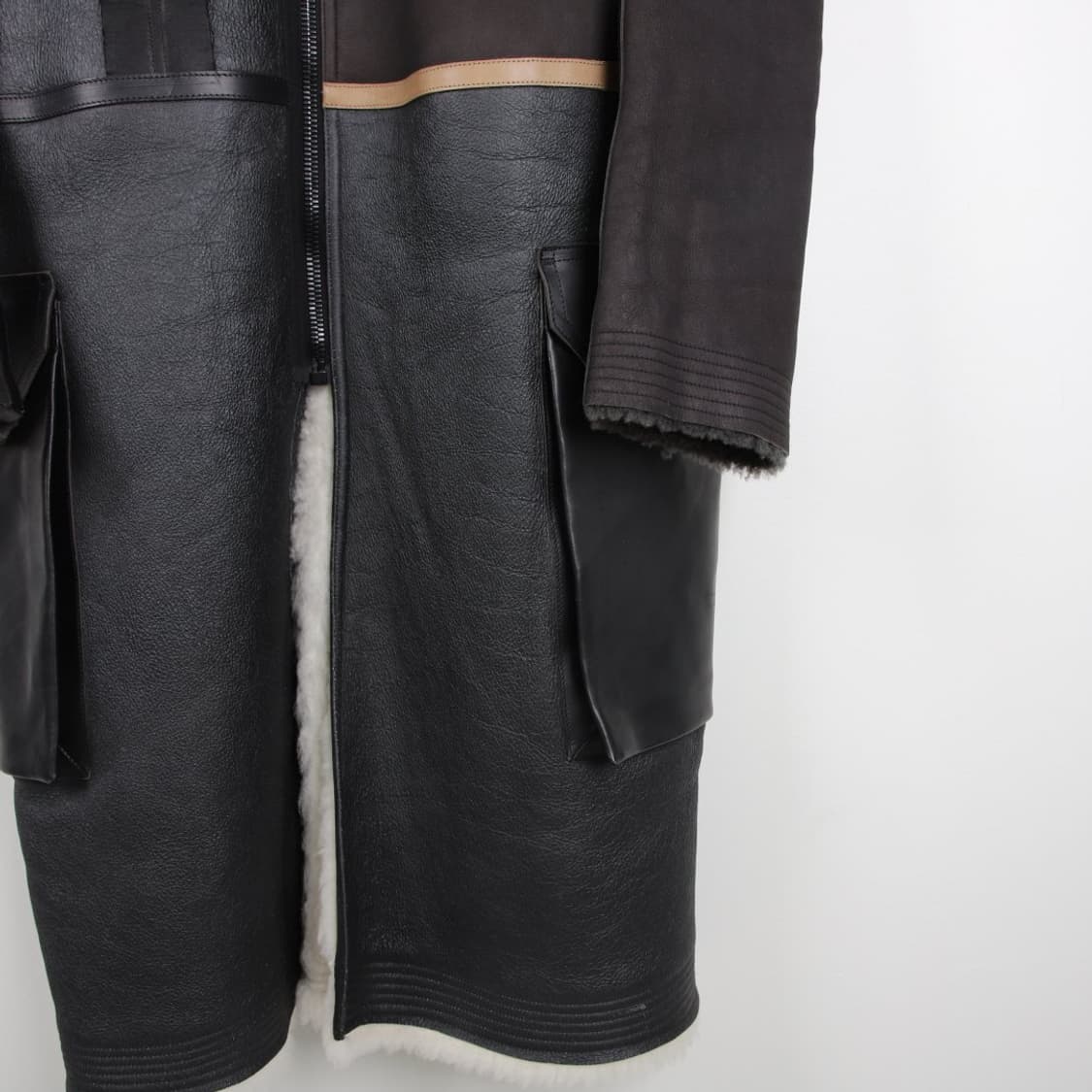 48 / Rick owens 릭오웬스 런웨이 마스토돈 롱 레더 무스탕 상품이미지5