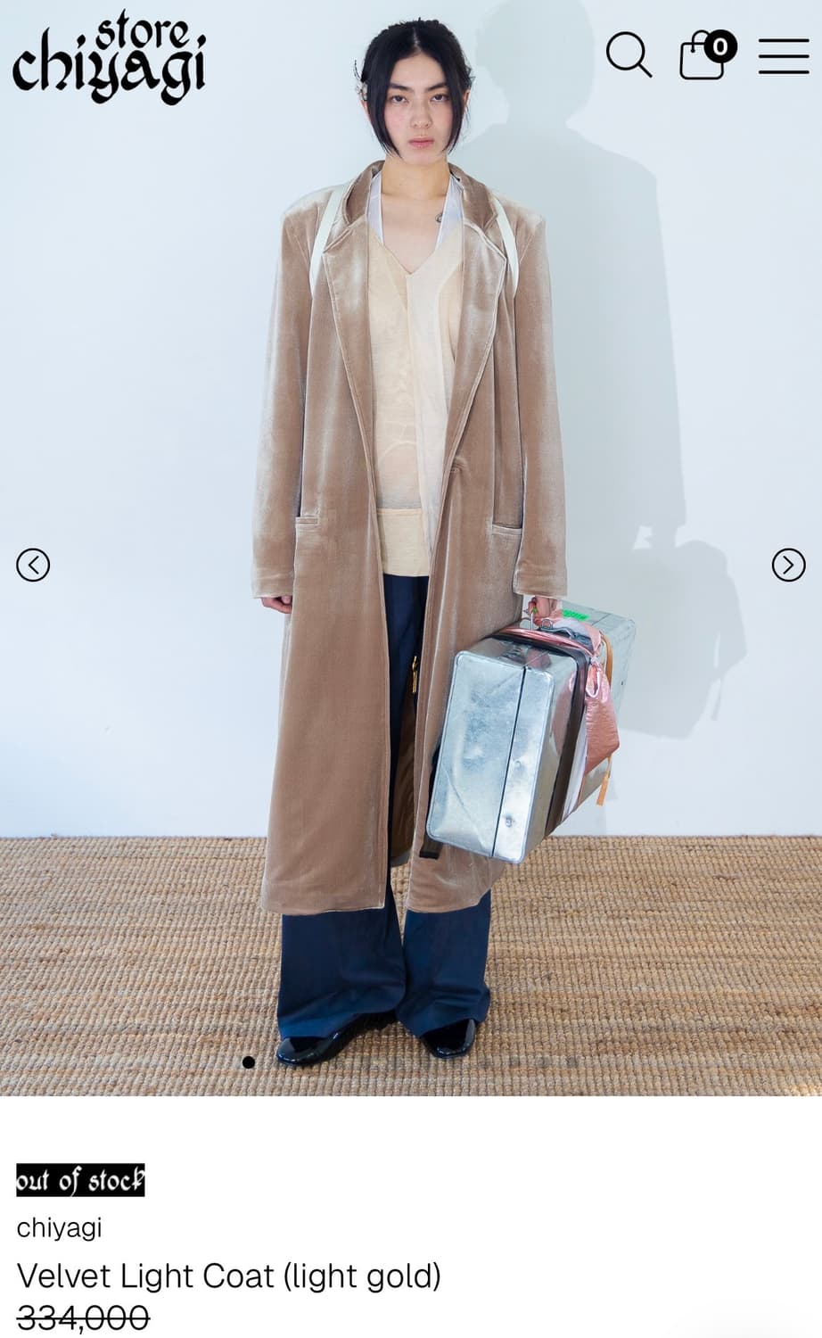 키야기 벨벳 라이트 코트 자켓 상품이미지3