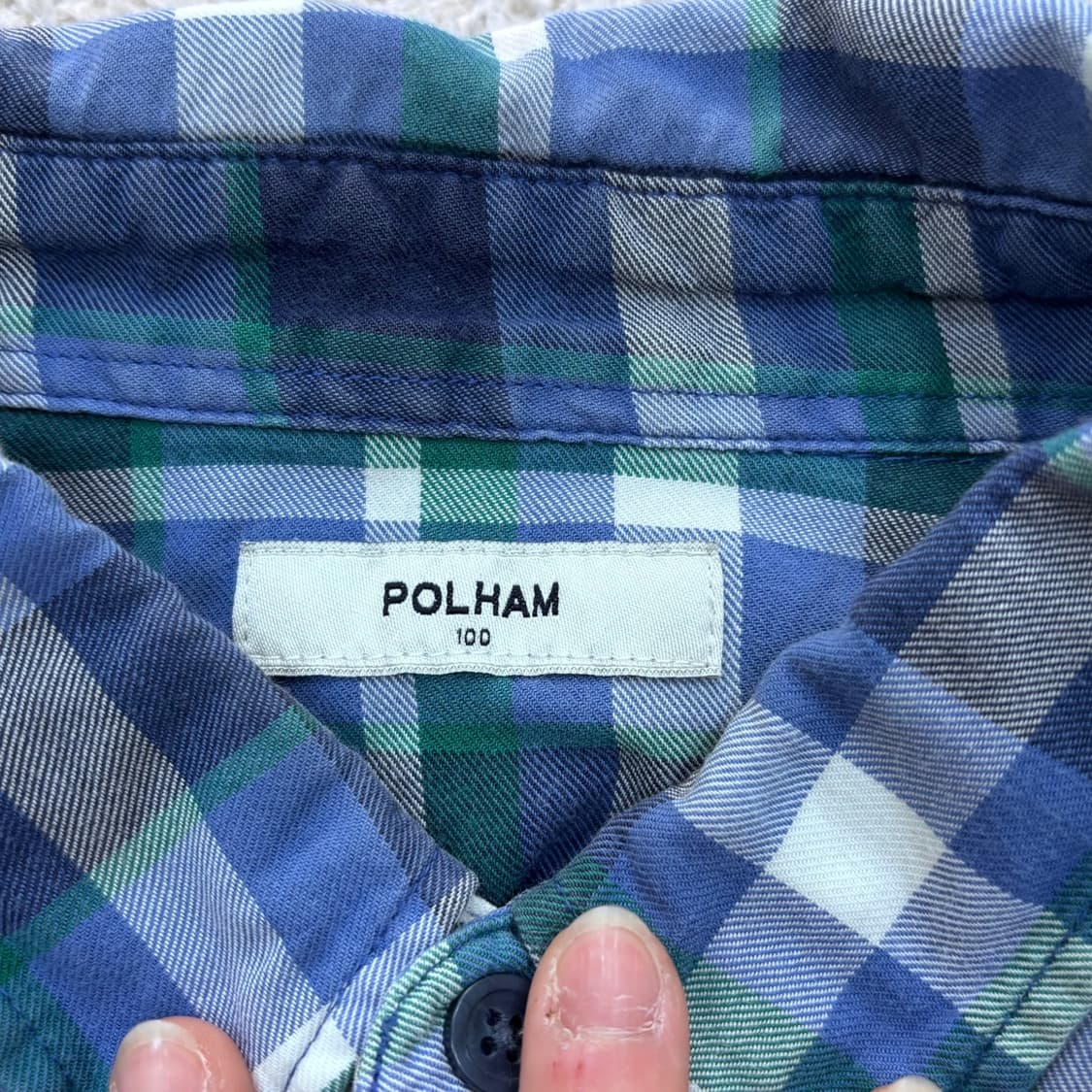 100 폴햄 체크 패턴 긴팔 셔츠 0428E 상품이미지3