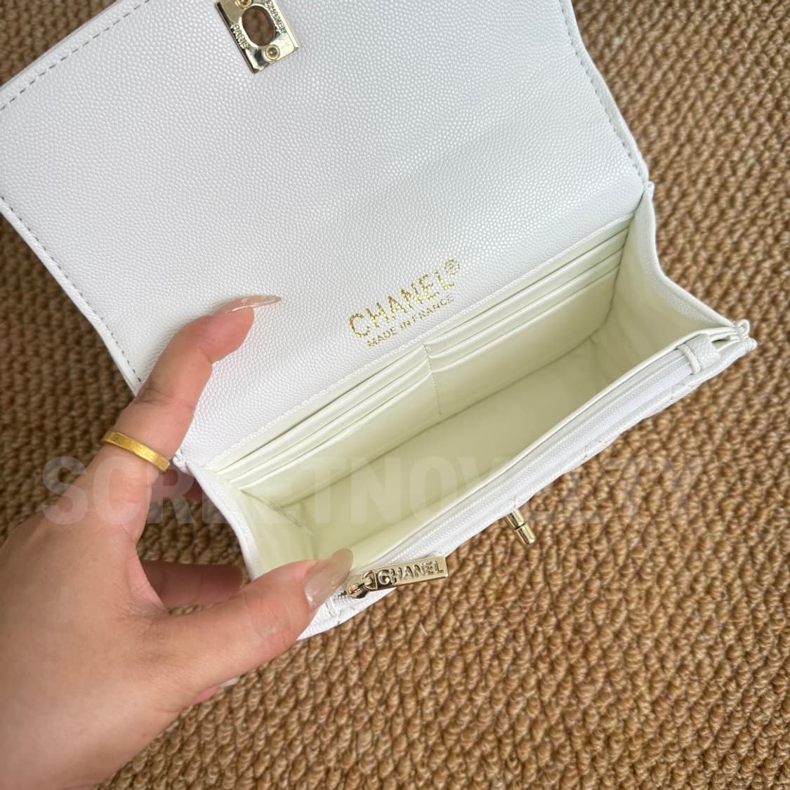 샤넬뷰티 탑핸들 캐비어 백팩 3WAY백 VIP 화이트 상품이미지5