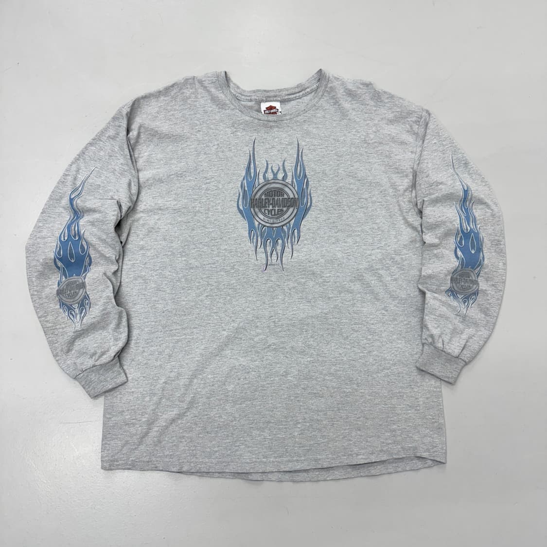 할리데이비슨 00s 블루 플레임 불꽃 롱슬리브 상품이미지3