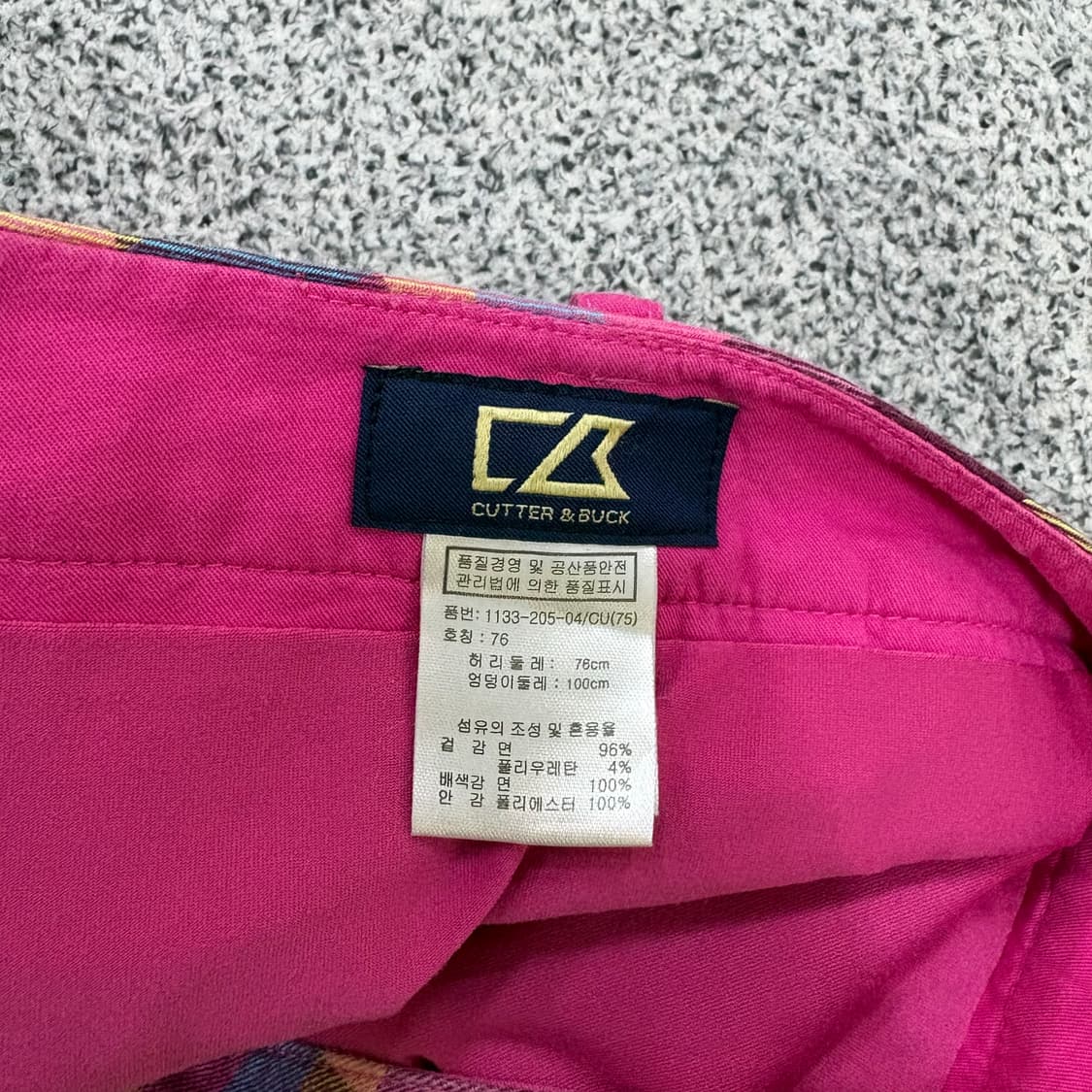76 커터앤백 골프 체크 스커트 핑크 0319J 상품이미지2