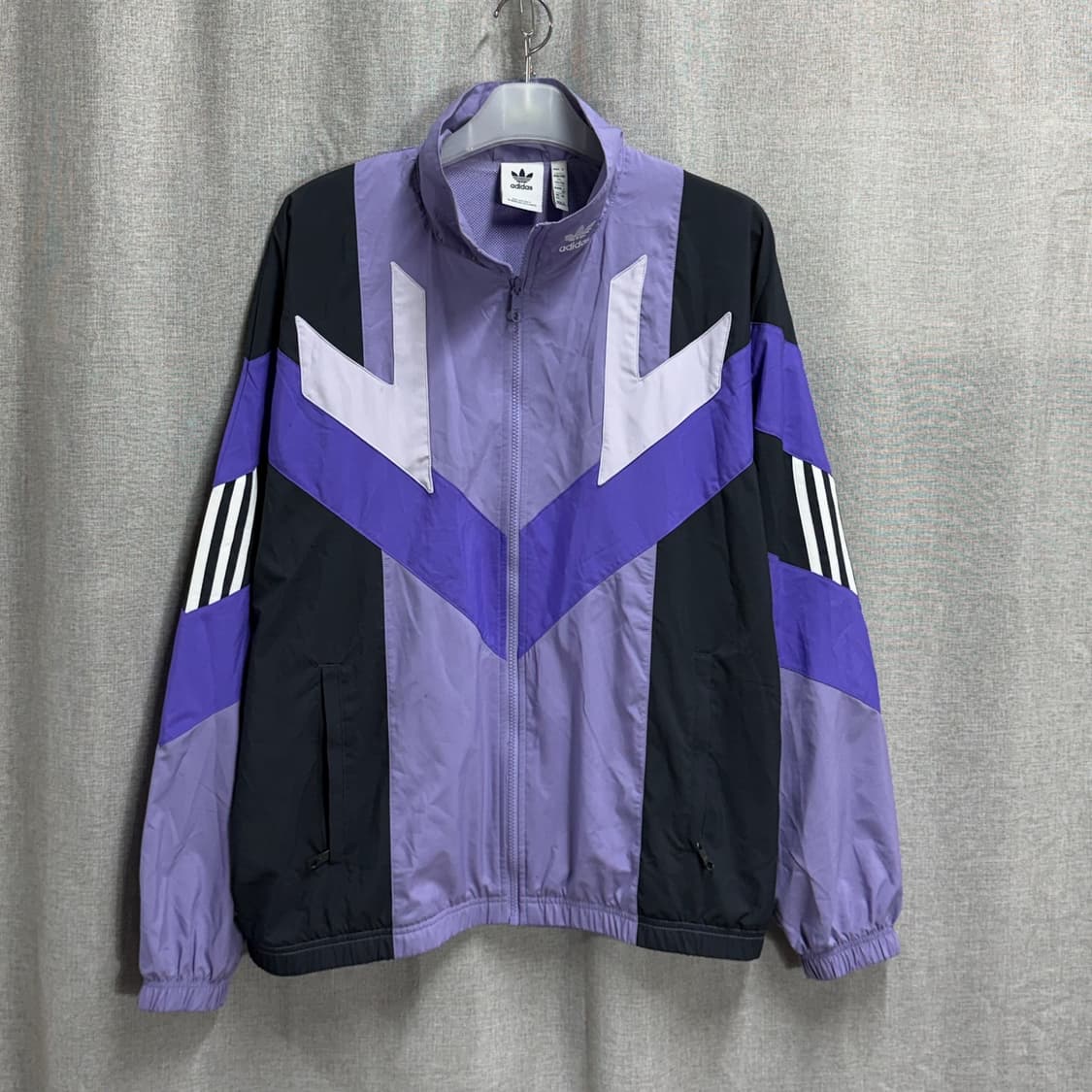 [2XL] 아디다스 리카이브 퍼플 블랙 바람막이 자켓 상품이미지1