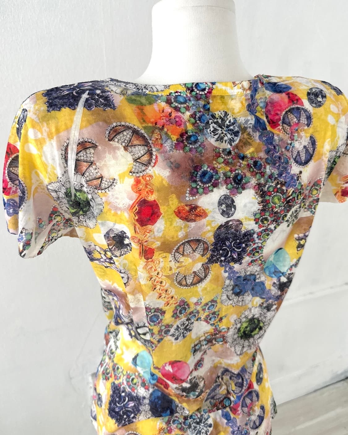 Y2K 00's Jewel Graphic Rhinestone Top 상품이미지10