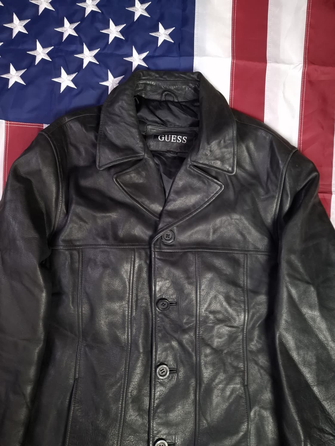 오리지날 게스 리얼레더 반코트 상품이미지2