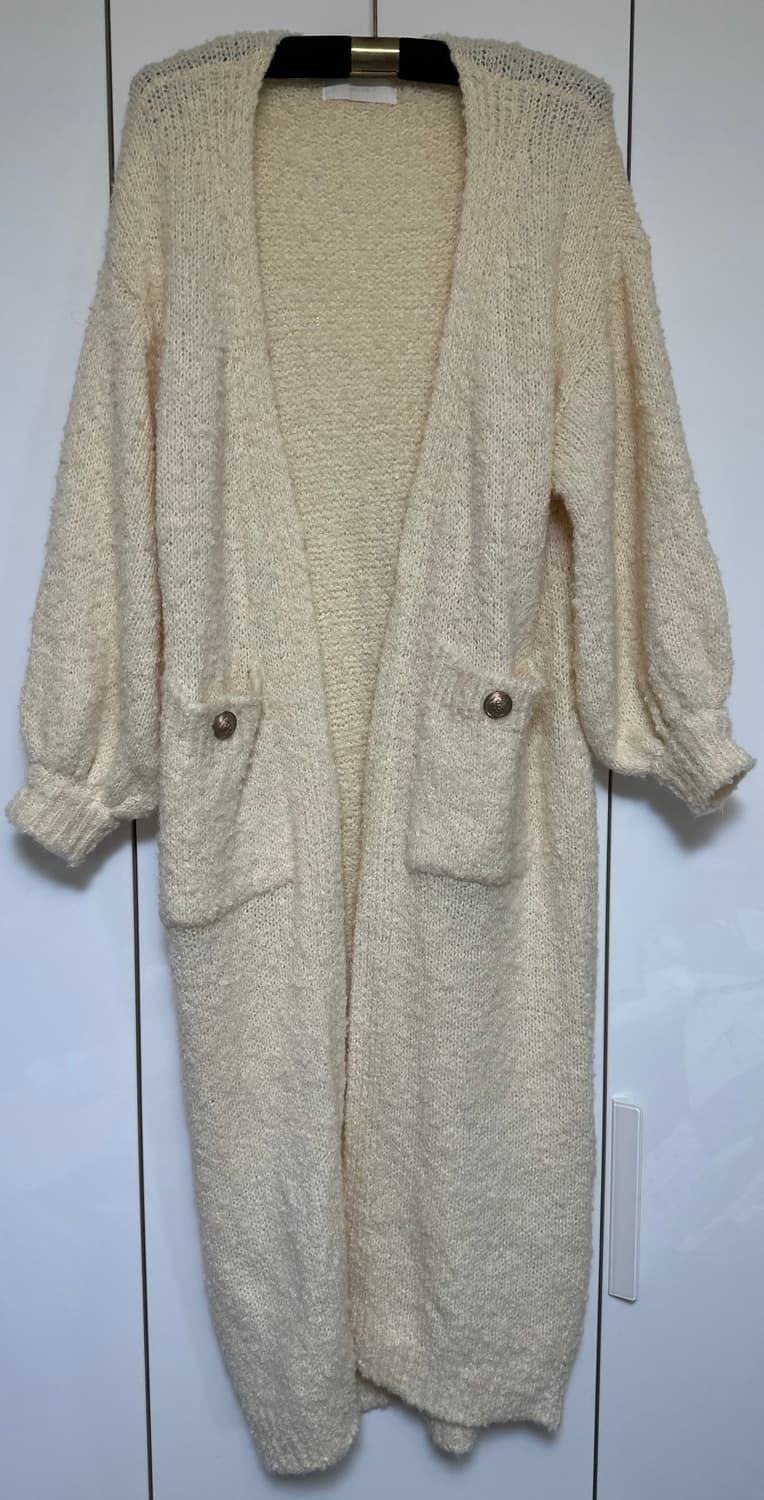 줄로그 롱 니트 부클 울가디건 상품이미지2