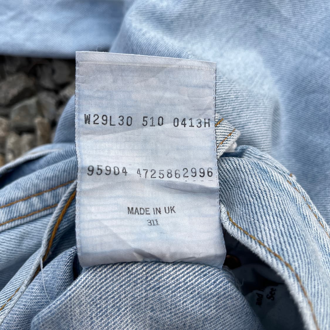 90s리바이스(MADE IN UK) 510 빈티지 데님(실측확인) 상품이미지7