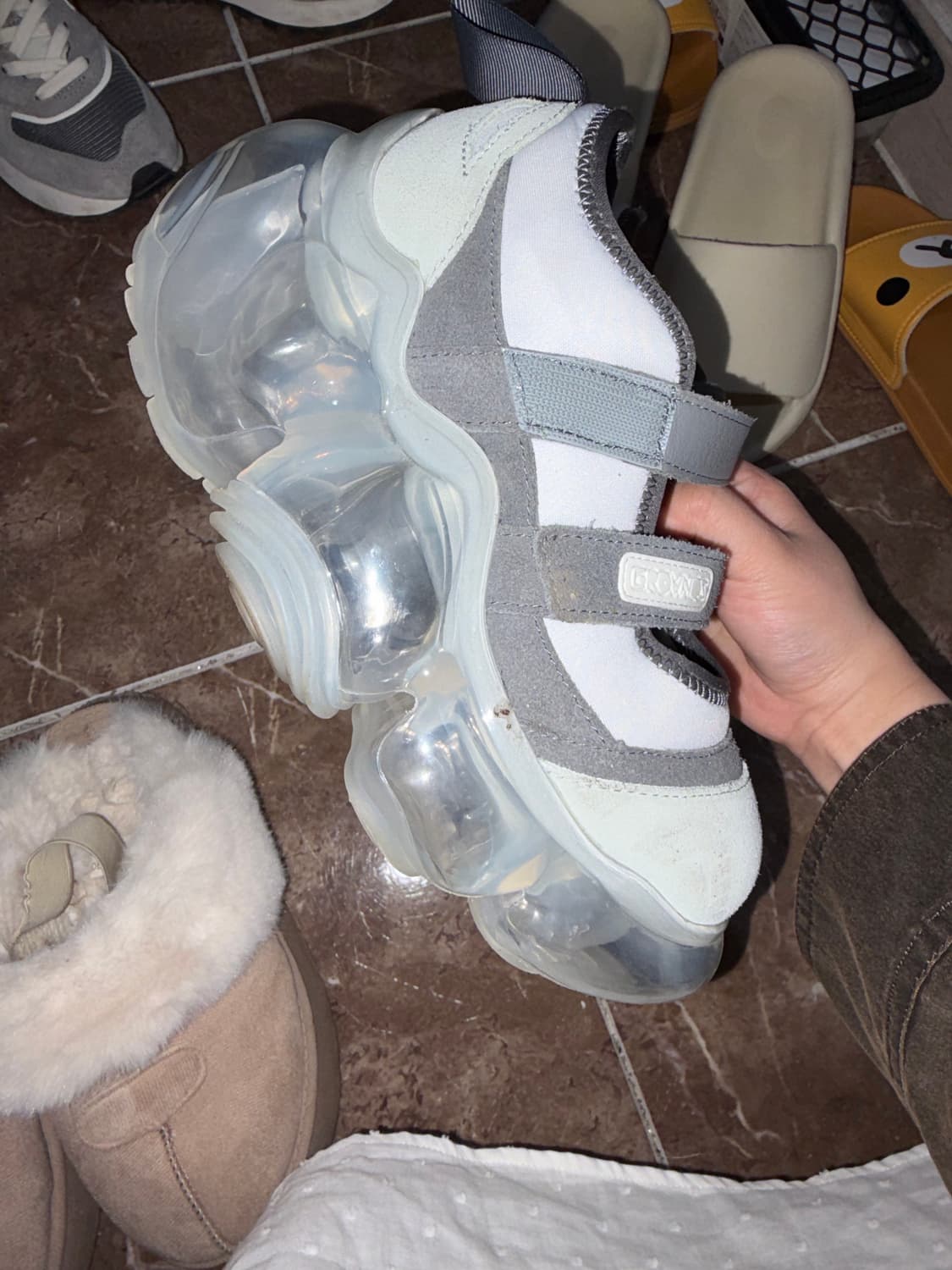 그라운즈 무피 메리제인 더블 화이트 그레이 상품이미지3