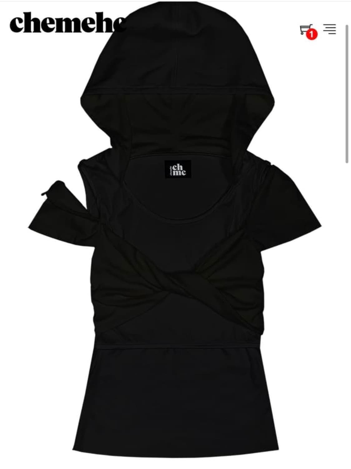 체메씨 twist half sleeve hoodie 상품이미지3