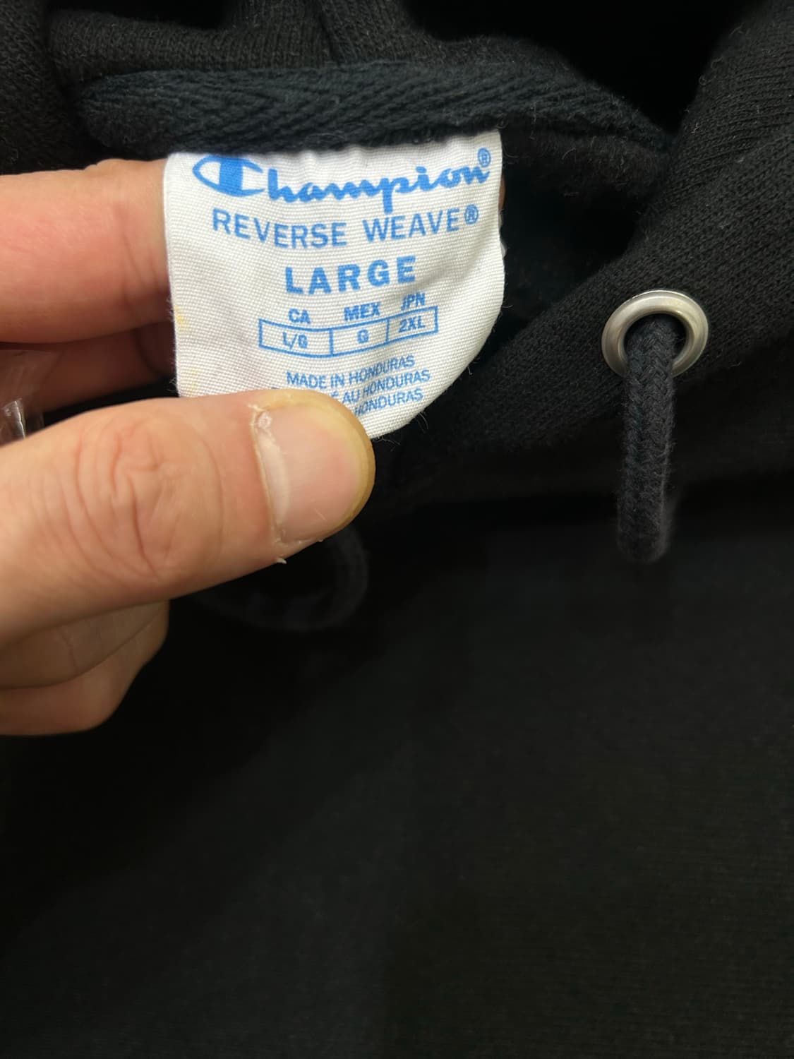 [2XL]챔피온 리버스위브 후드/블랙/기모 상품이미지5
