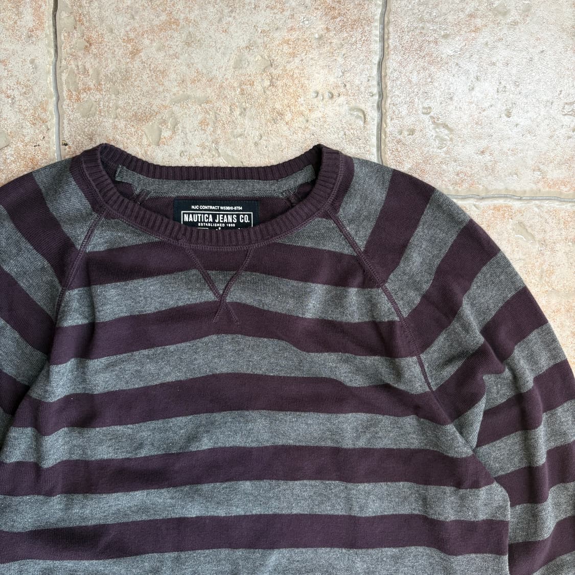 [XL] Nautica purple stripe cotton knit 상품이미지2
