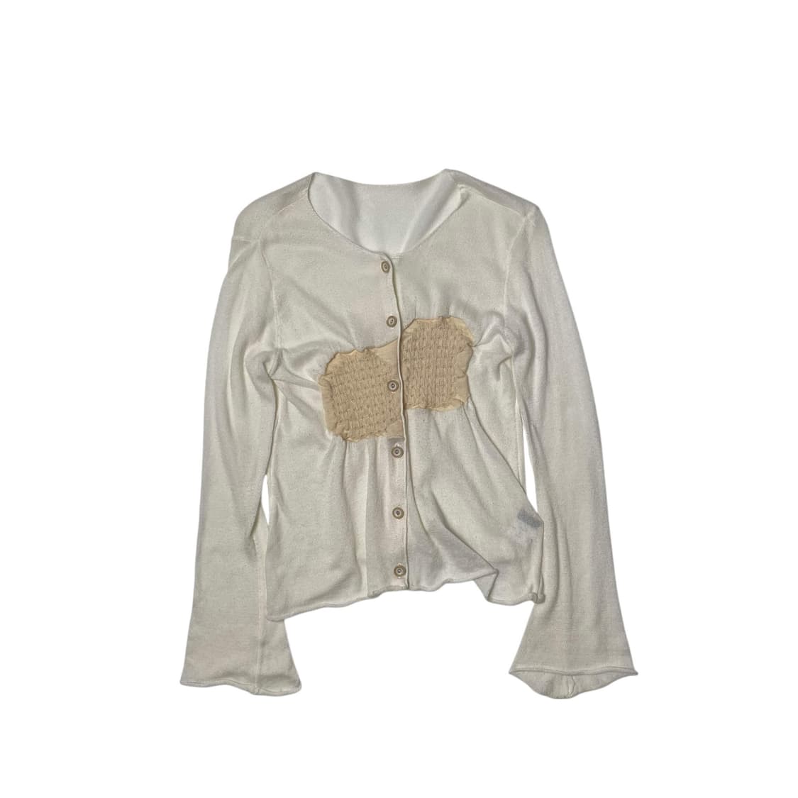 Pour deux 와플 디테일 캐시미어 블렌드 가디건 상품이미지1