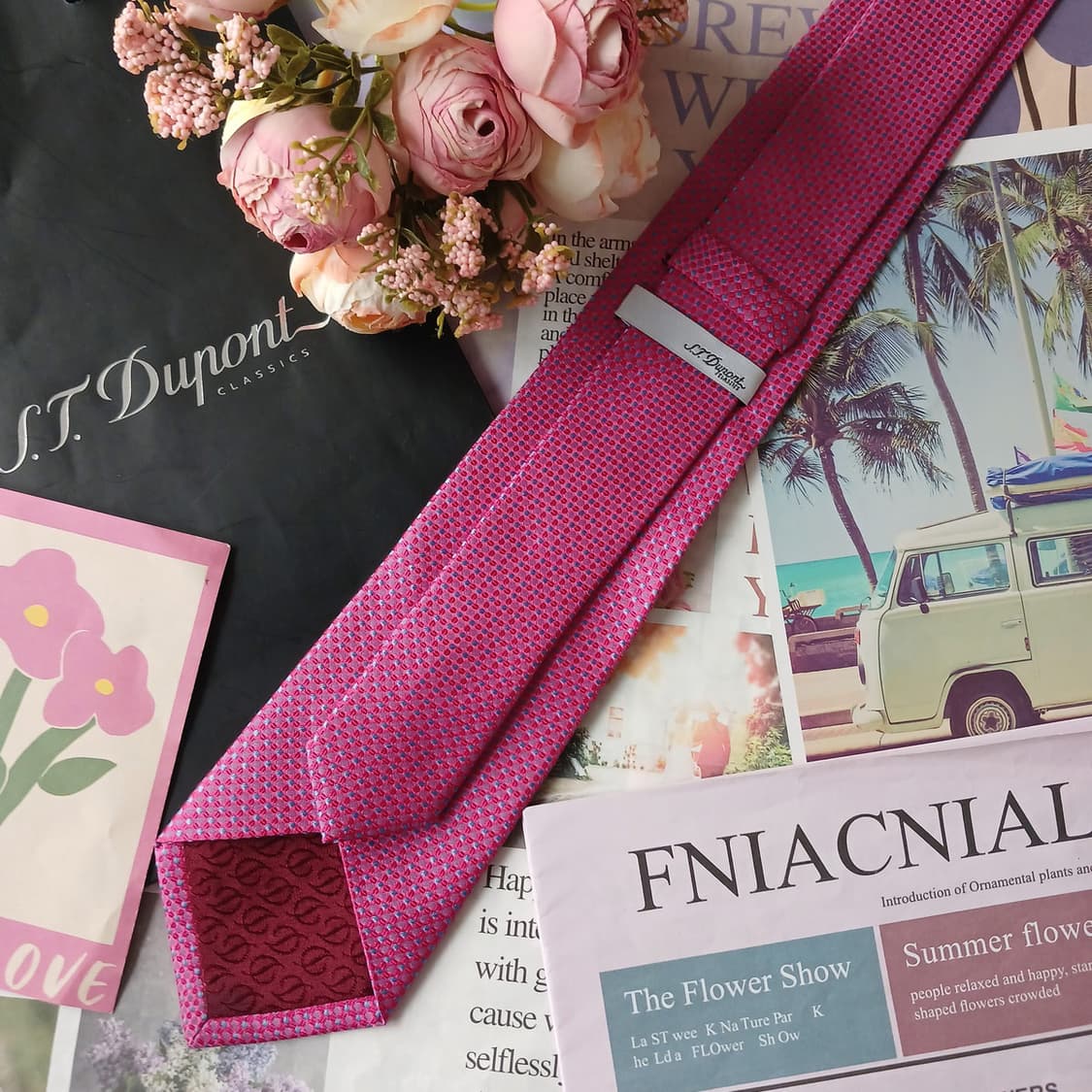 에스.티. 듀퐁 실크 도트 패턴 넥타이 8.1cm A등급 A19809 상품이미지4