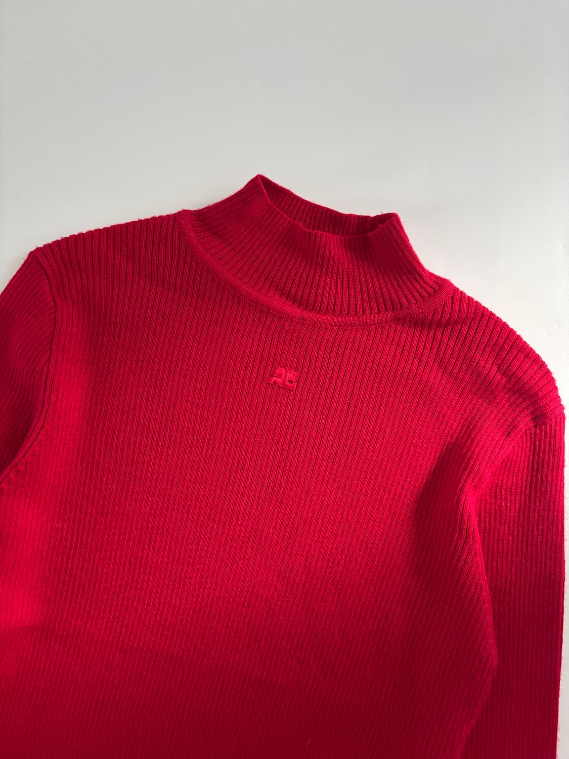 Courrèges 꾸레쥬 레드 터틀넥 니트 상품이미지6