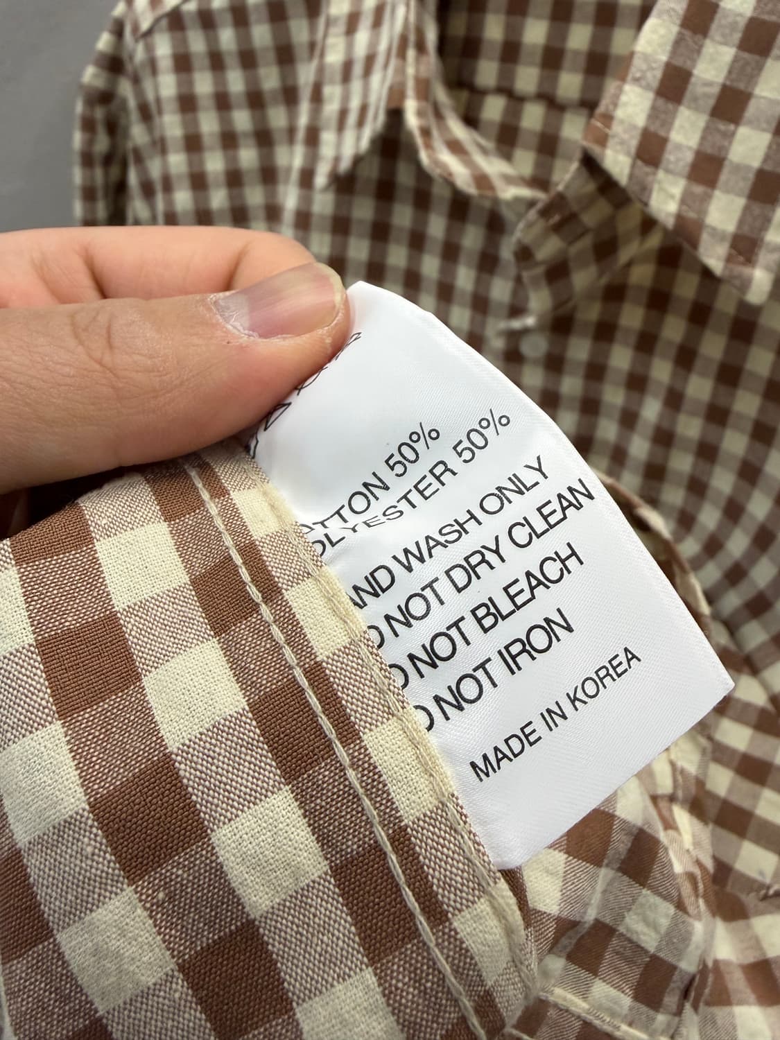 낫뉴 nn 브라운 체크 긴팔 셔츠 95 상품이미지5