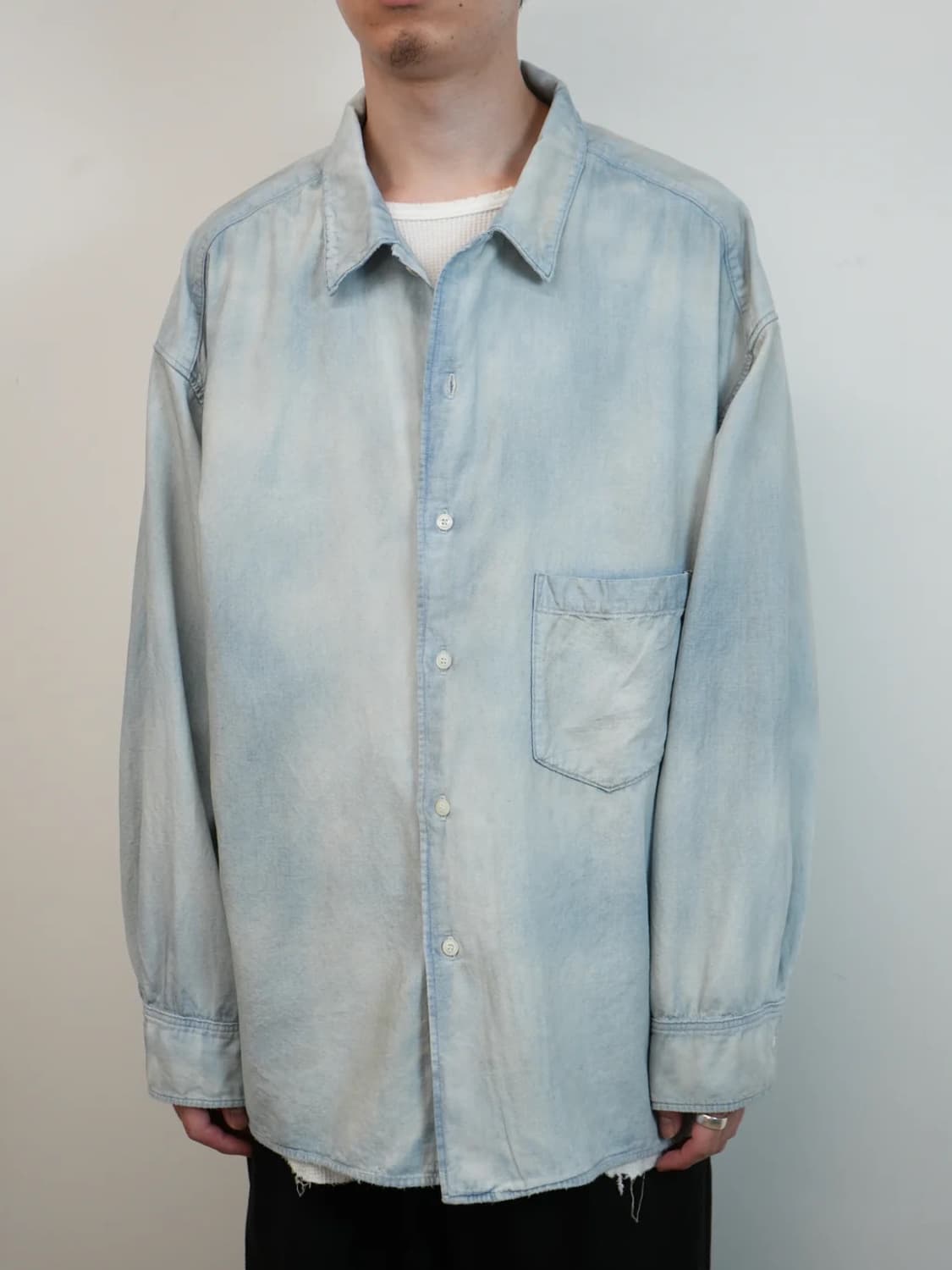 안셀름 aging chambray shirt 3사이즈 상품이미지2