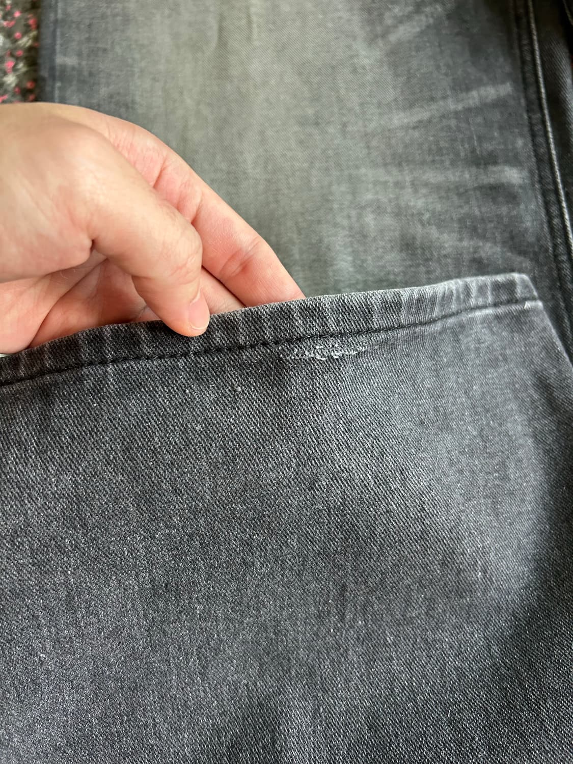 [M] 디앤에스알 시그니처 와이드 데님 팬츠 블랙 상품이미지3