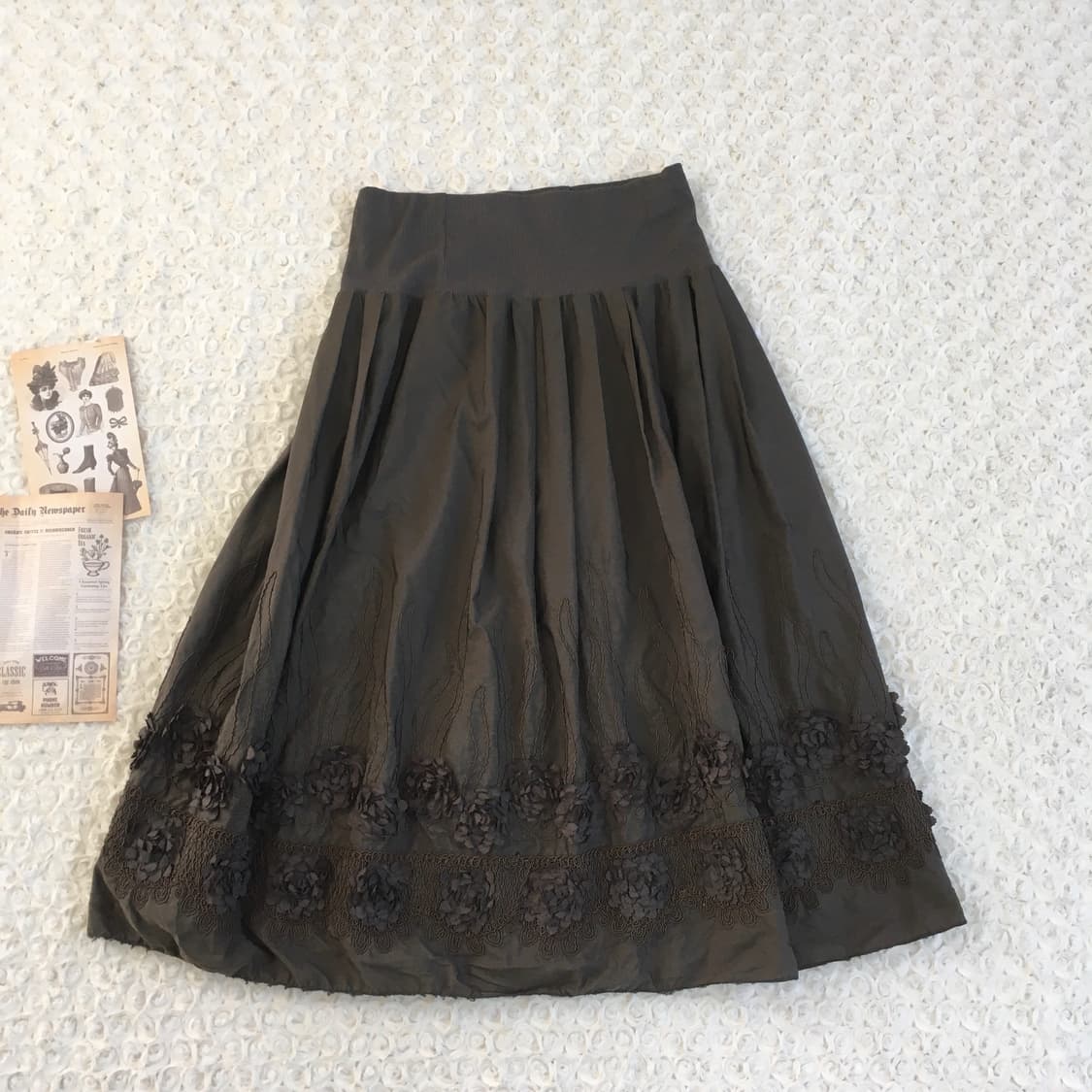 khaki brown flower corsage handwork sk 상품이미지4