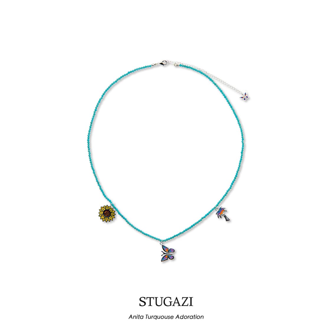 스투가지 터콰이즈 비즈 목걸이 상품이미지3