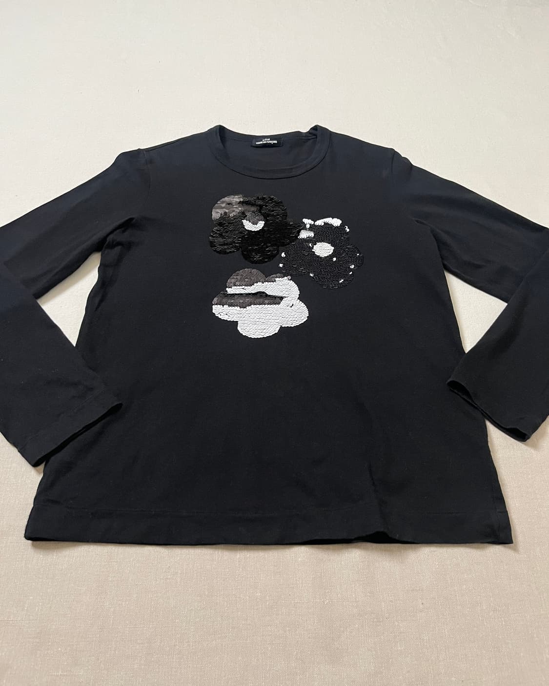 꼼데가르송 스팽글 플라워 롱슬리브 티셔츠 comme des garcons 상품이미지6