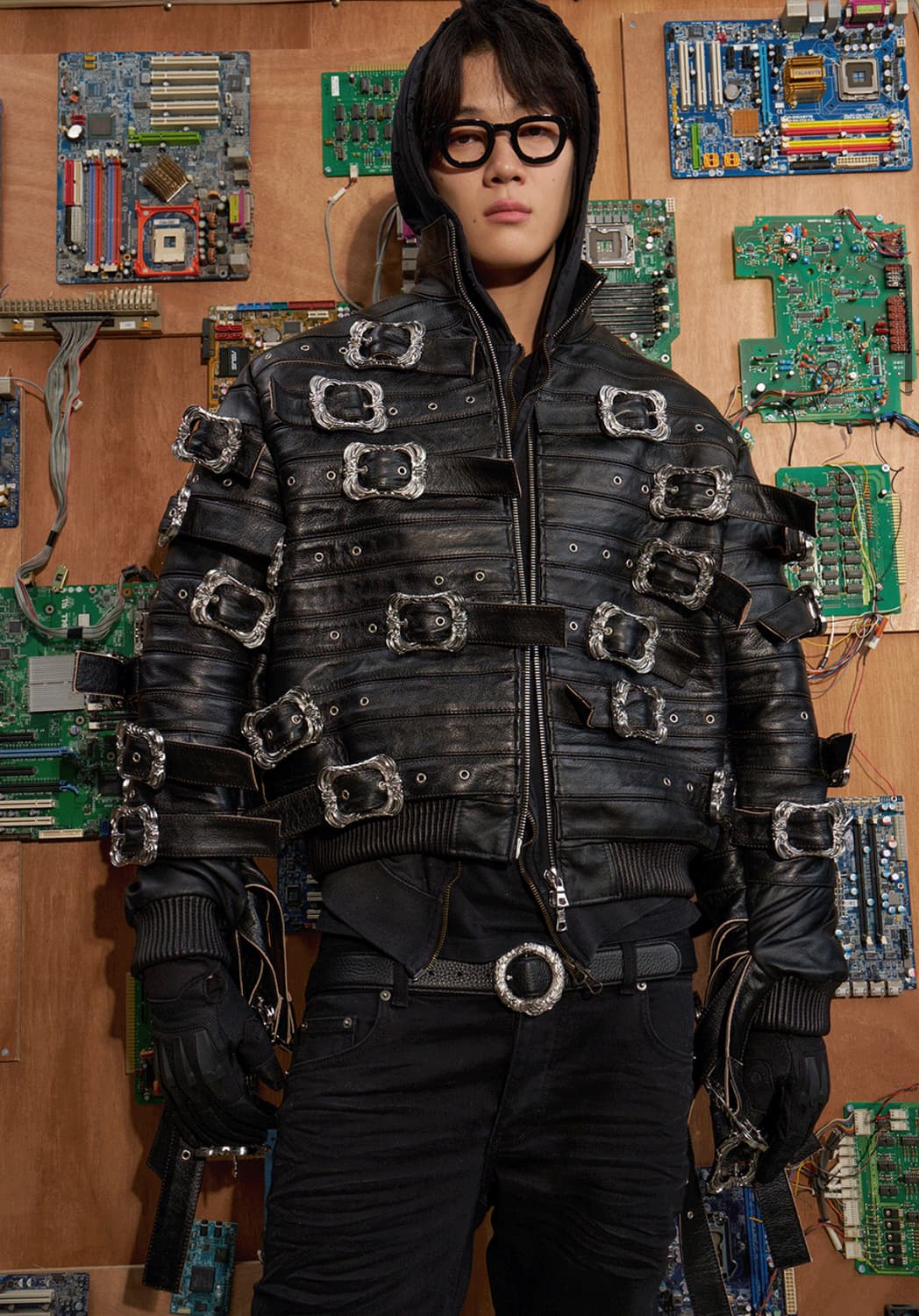 [2] Undermycar 우로보로스 루프 버클 레더 벨트 블랙 상품이미지1