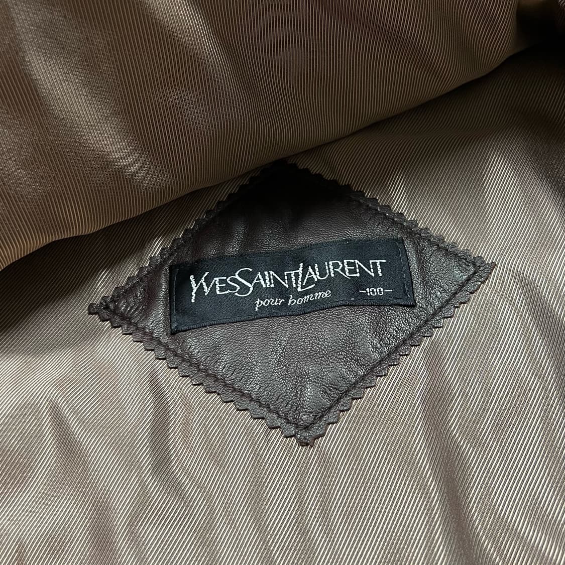 90's 입생로랑 양가죽 하프코트 레더자켓 상품이미지8