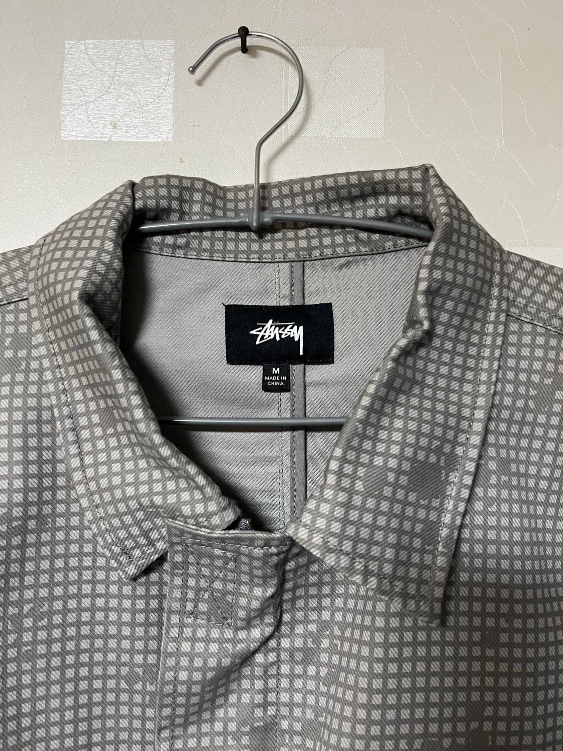 Stüssy 스투시 체크 지퍼 셔츠 M 상품이미지3