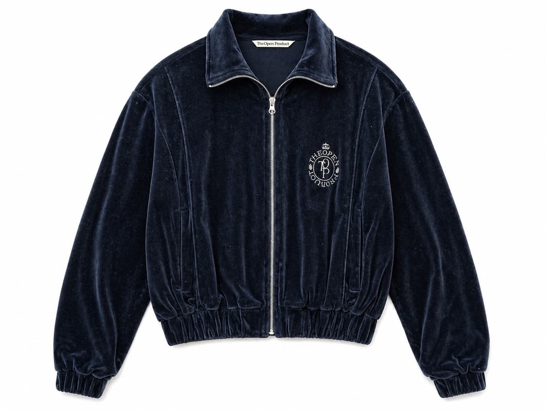 Theopenproduct 벨벳 트랙 자켓 네이비 1 상품이미지1