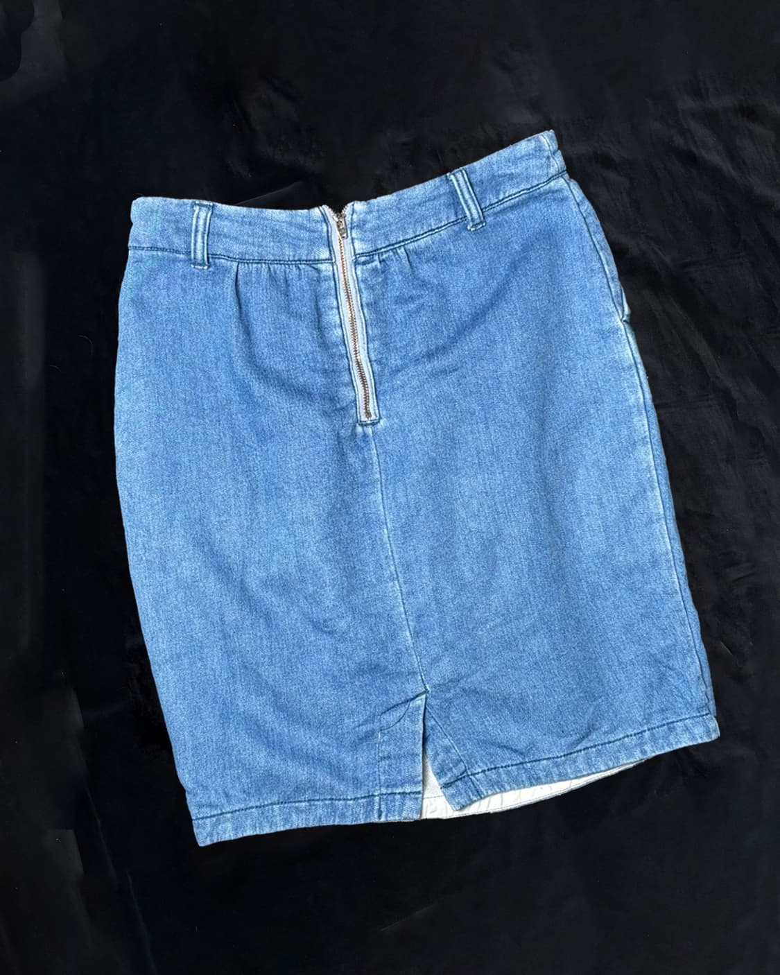 일본빈티지 핀턱 데님 스커트 상품이미지2