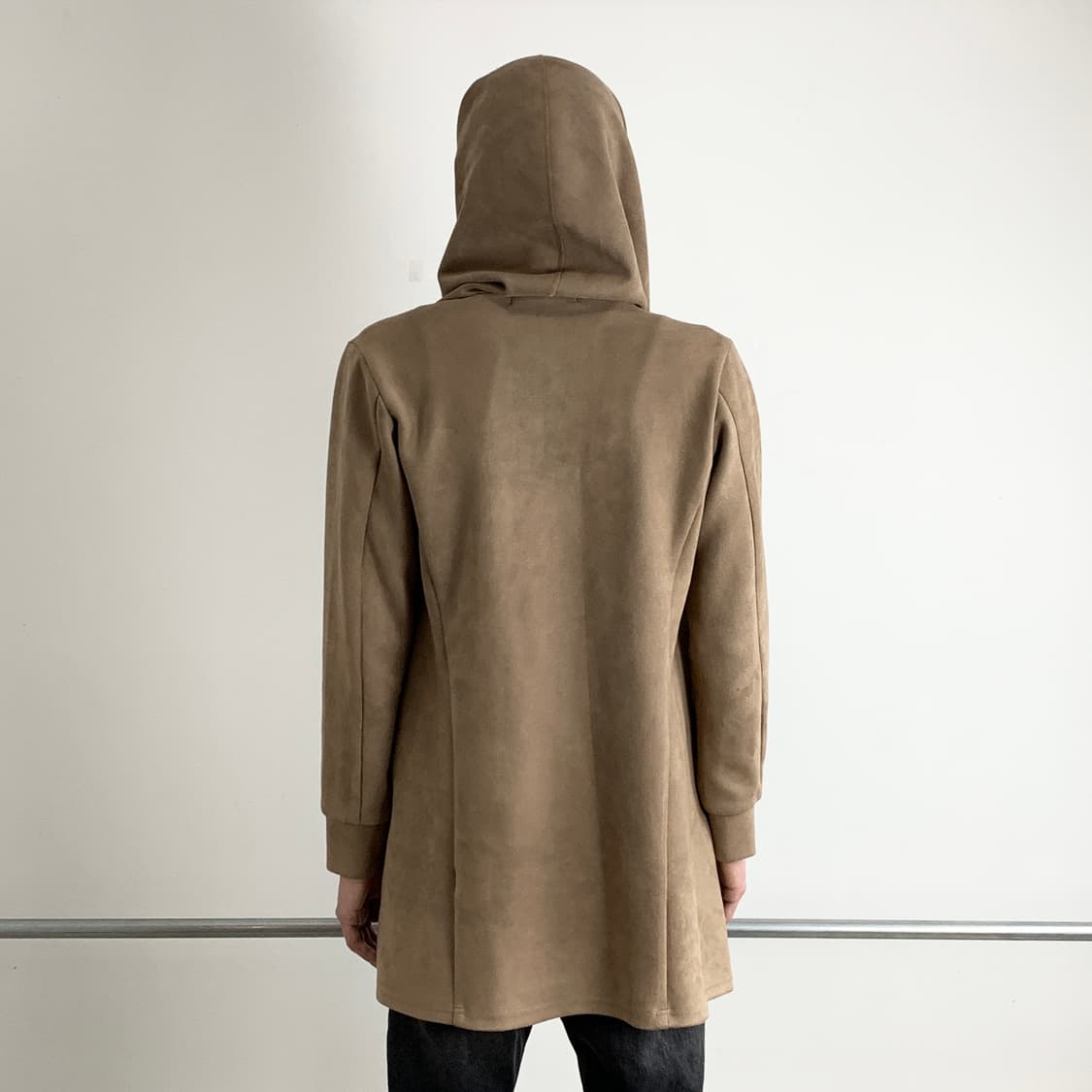 토네이도 마트 빅 후드 풀 집업 비대칭 드레이프 자켓 상품이미지9