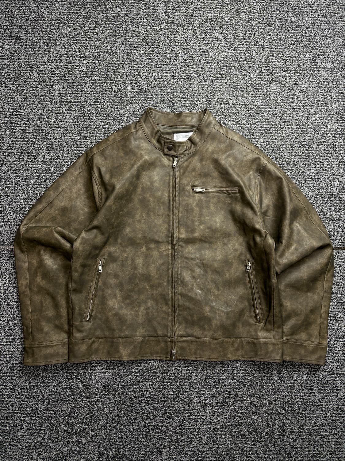 파르티멘토 비건레더 디스트레스 클래식 바이커 자켓 2011 상품이미지2