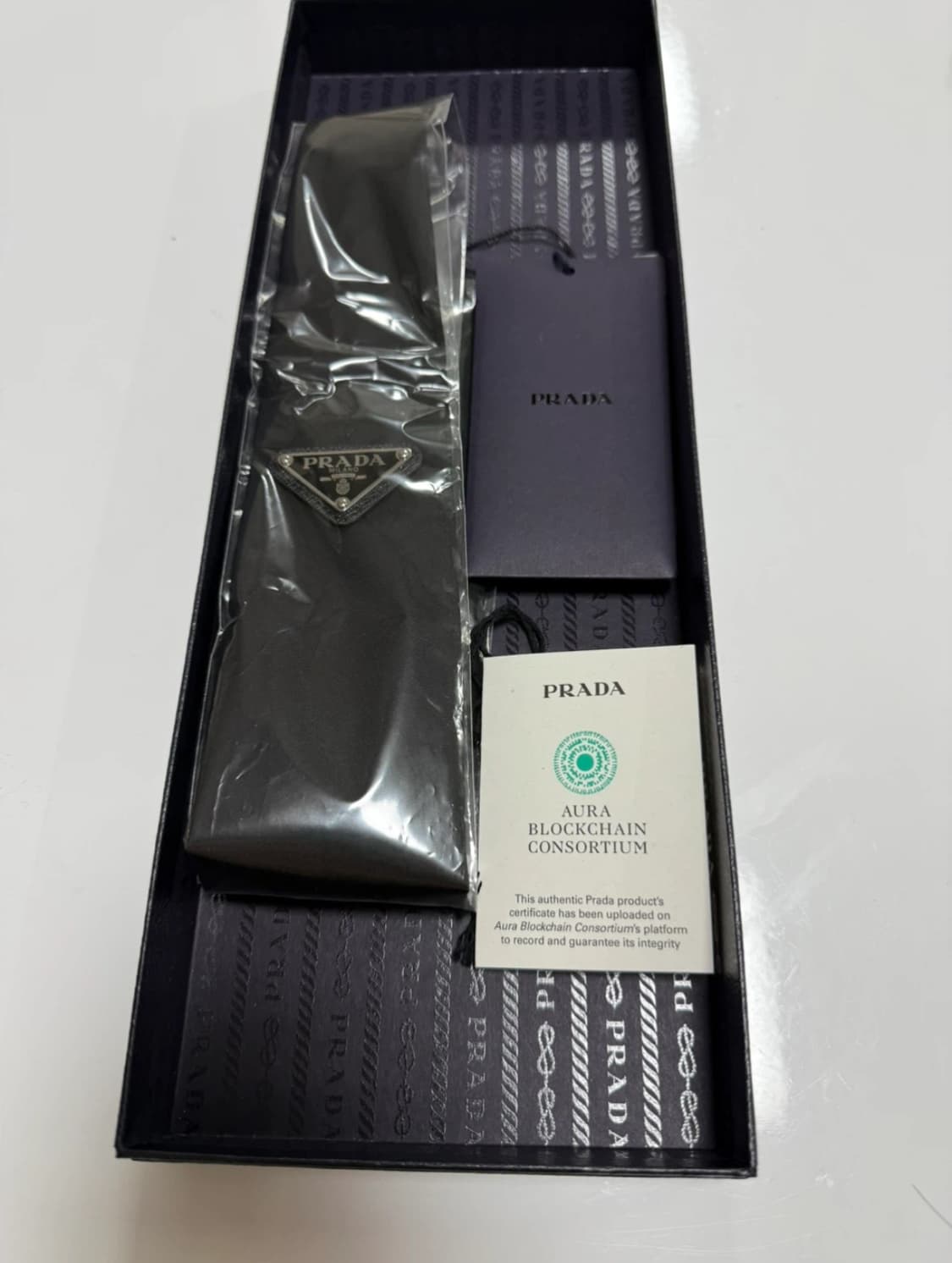 프라다 개버딘 리나일론 넥타이 타이 상품이미지1