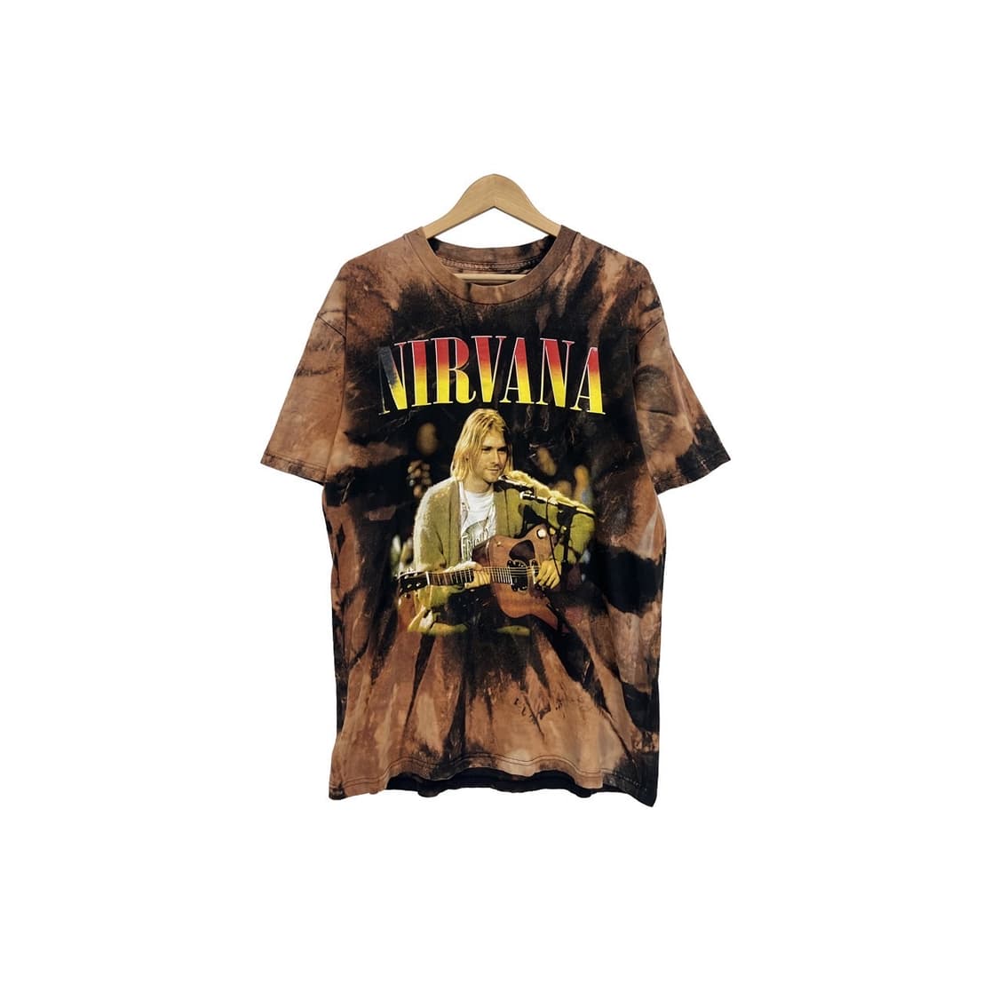 너바나 락 밴드 프린팅 타이다이 오버핏 반팔 티셔츠 상품이미지1