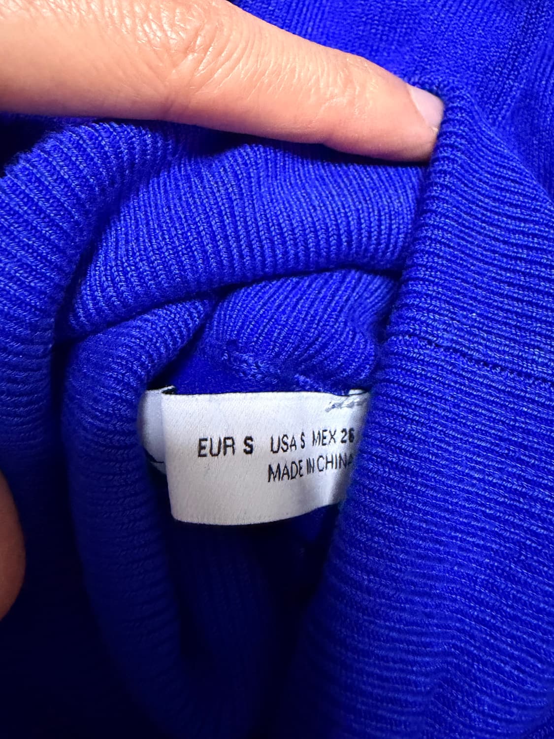 자라 베이직 플레인 니트 스웨터 하이넥 블루 상품이미지2