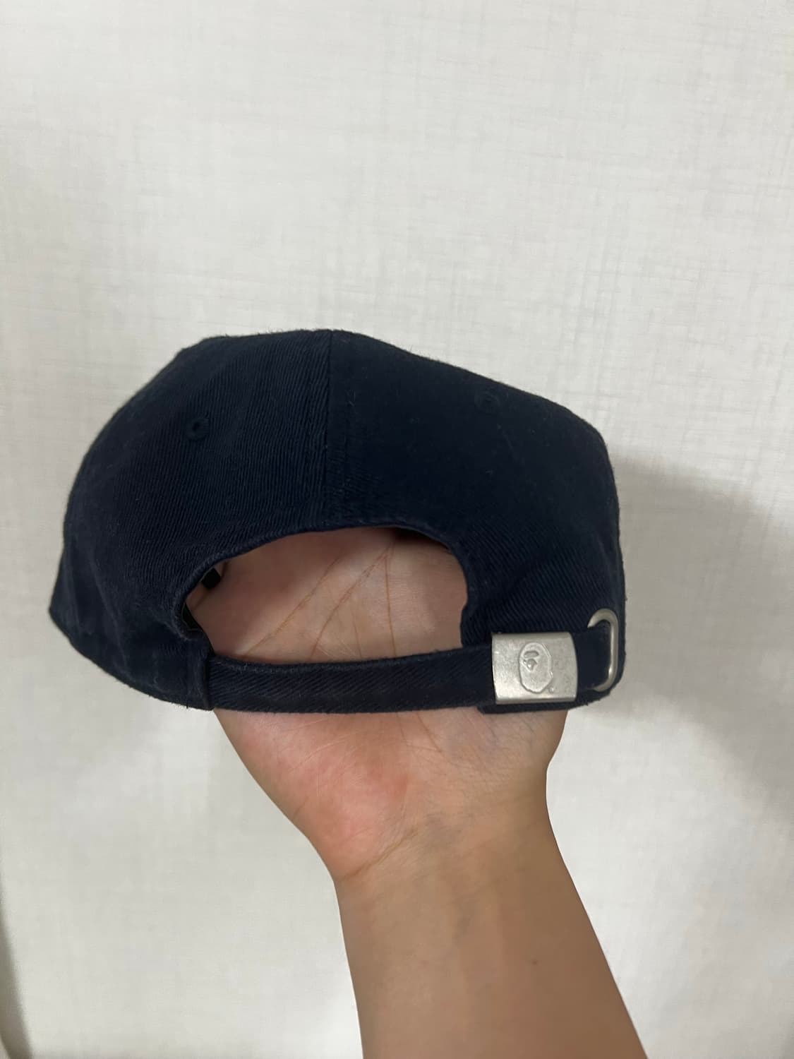 베이프 멀티 폰트 패치 패널 볼캡 모자 네이비 22SS 상품이미지4