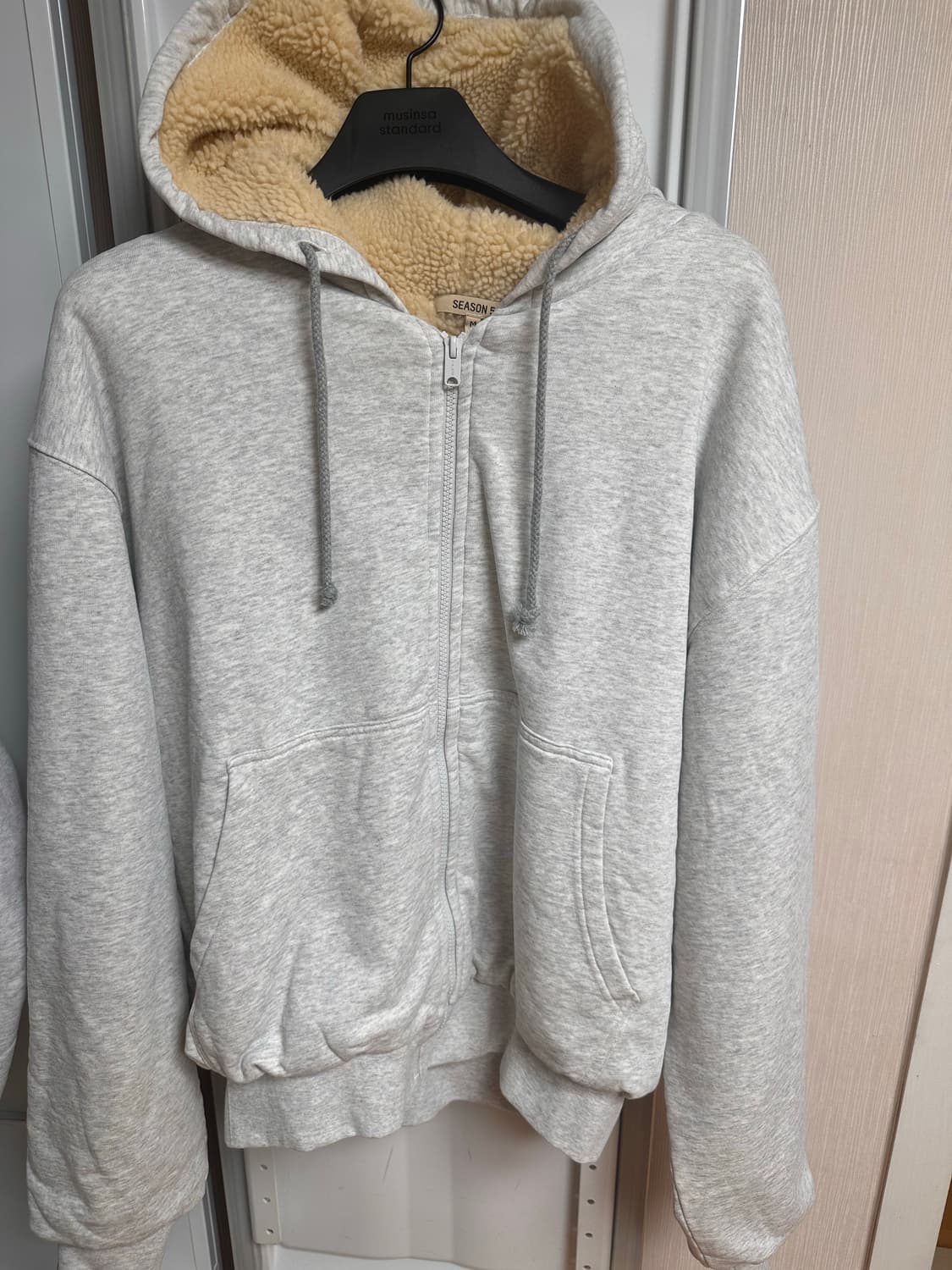 이지 시즌 5 쉐르파 heather grey 집업 후디 상품이미지1