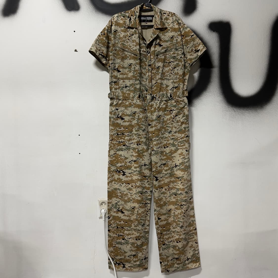 VTG 빈티지 우드랜드 카모 플라주 카펜터 하프 슬리브 점프수트 상품이미지1