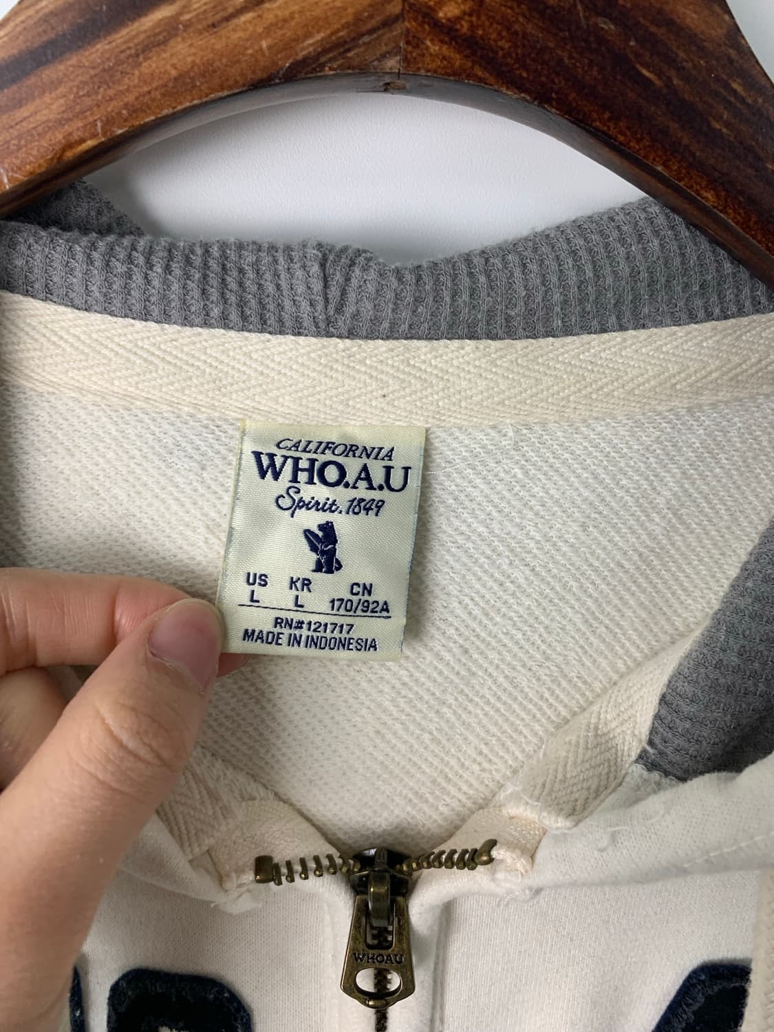 후아유 y2k 와투케 화이트 후드집업  상품이미지6