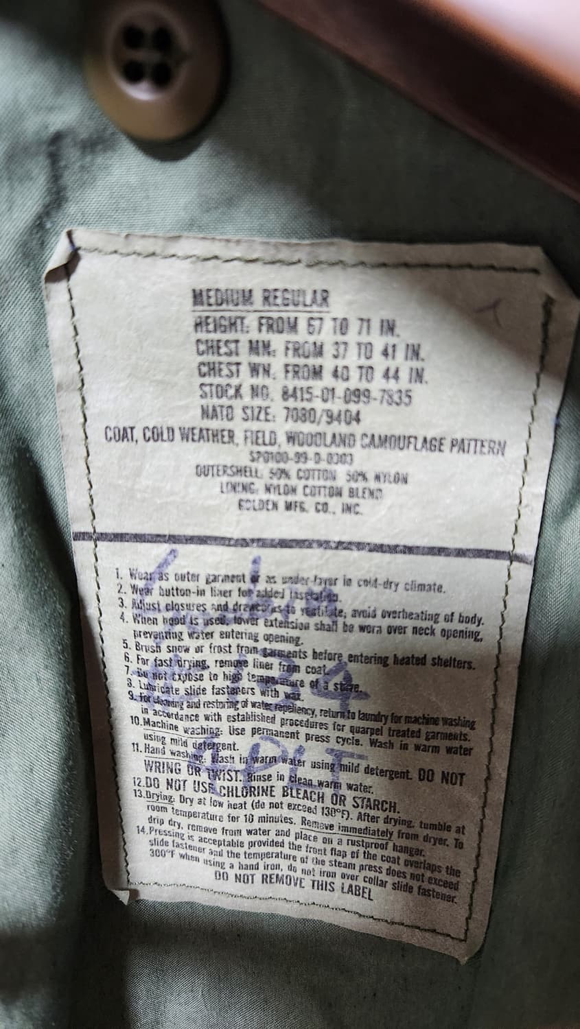미군 m-65 필드자켓 medium regular 상품이미지4