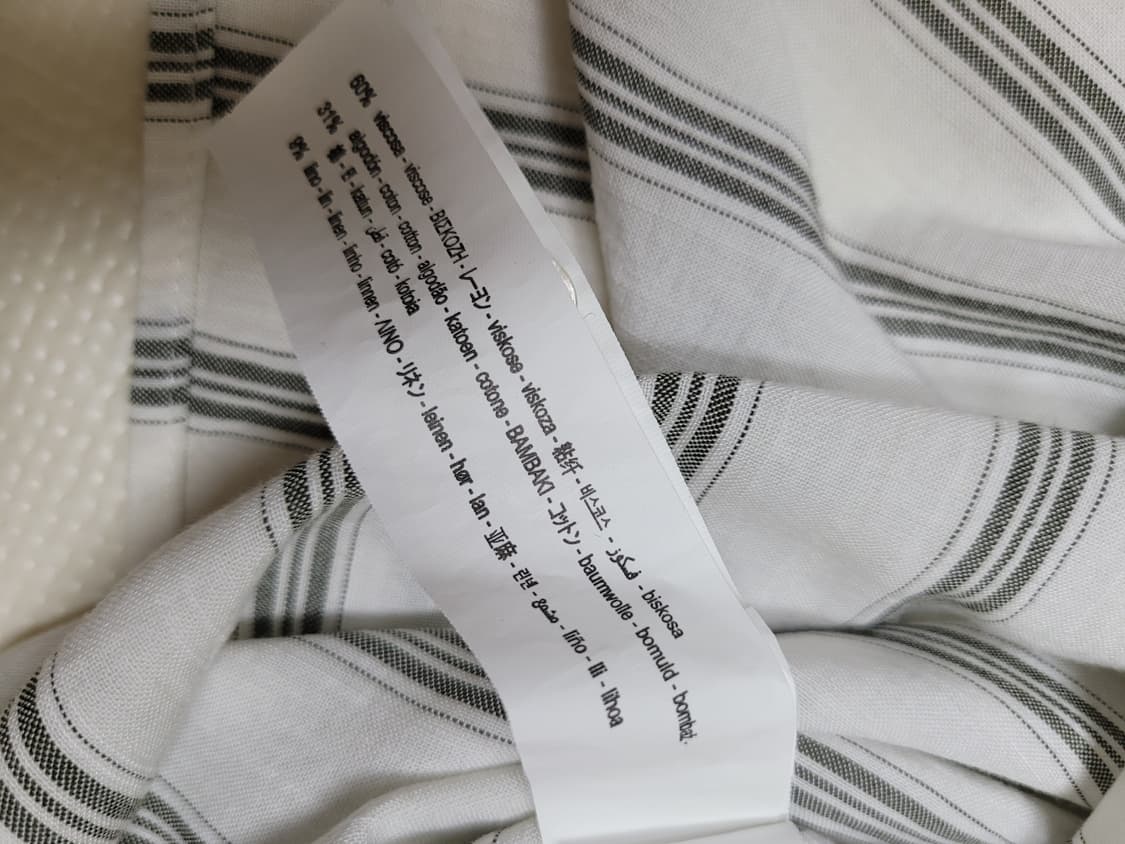 자라 ZARA 남자 스트라이프 헨리넥 풀오버 셔츠 110 화이트 상품이미지10