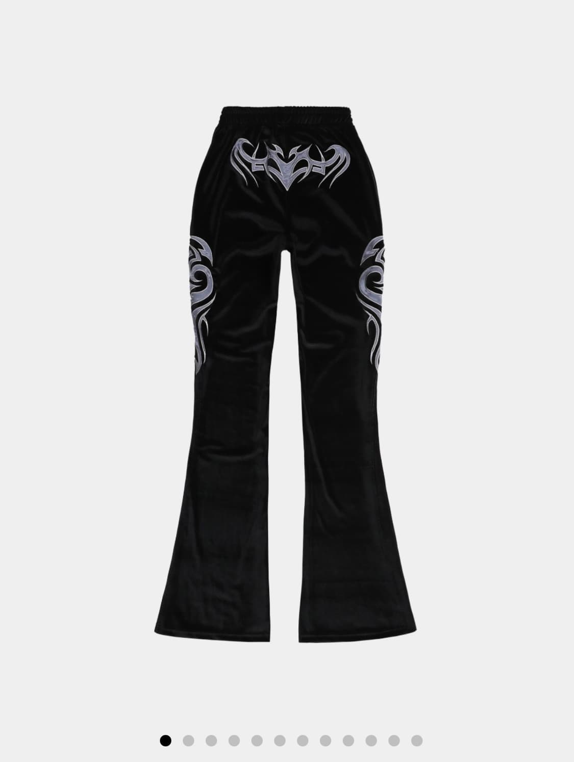 배드블러드 트라이벌 벨벳 팬츠 블랙 상품이미지1