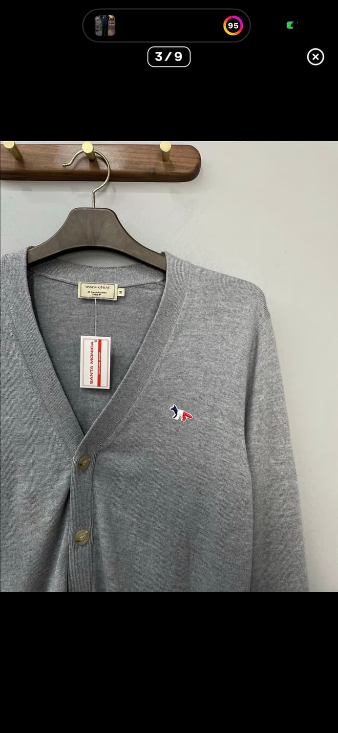 메종키츠네 폭스패치 그레이 가디건 A3590 상품이미지3