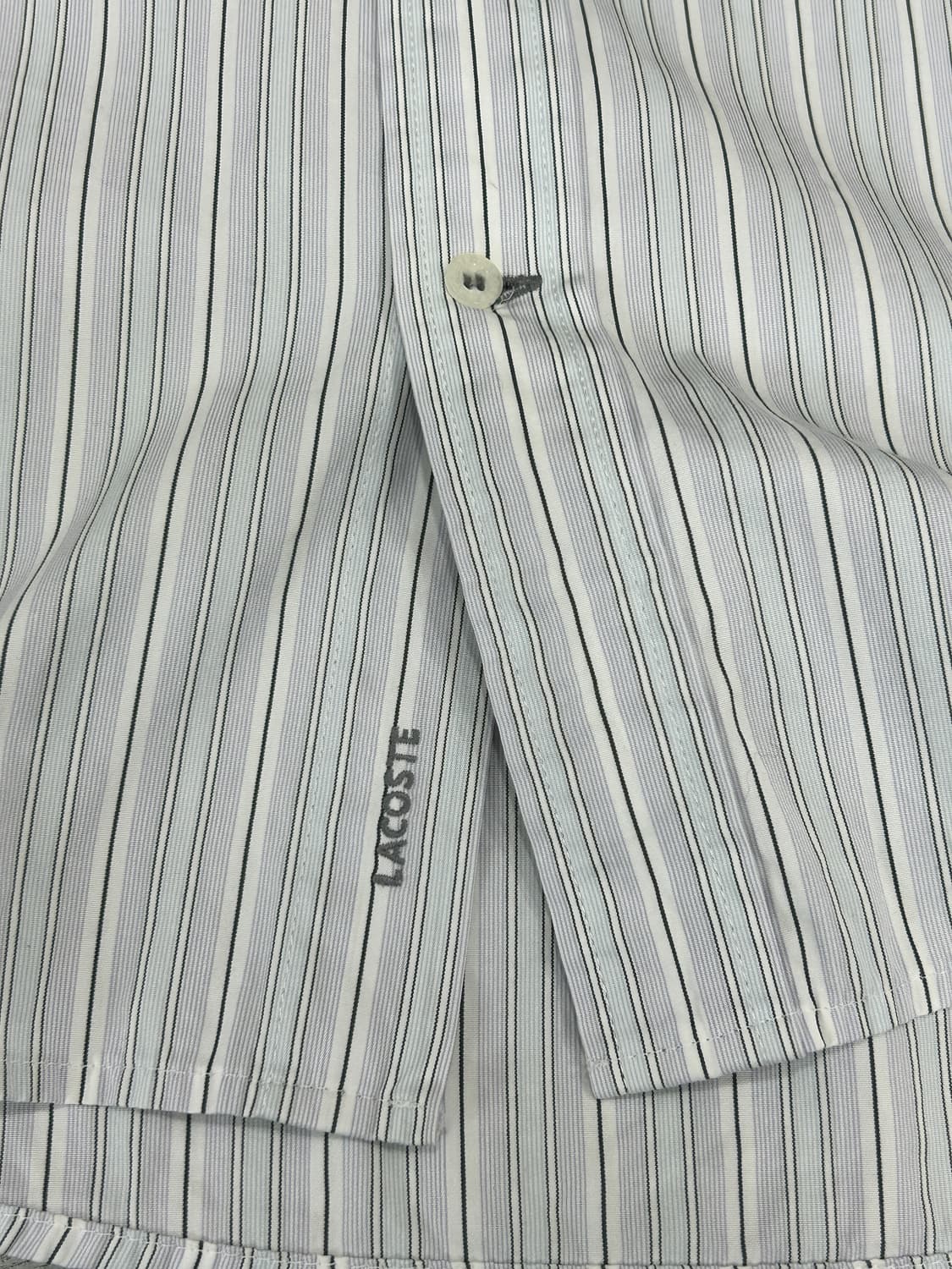 라코스테 그린블루 스트라이프 셔츠 남성 100 (40사이즈) 상품이미지8