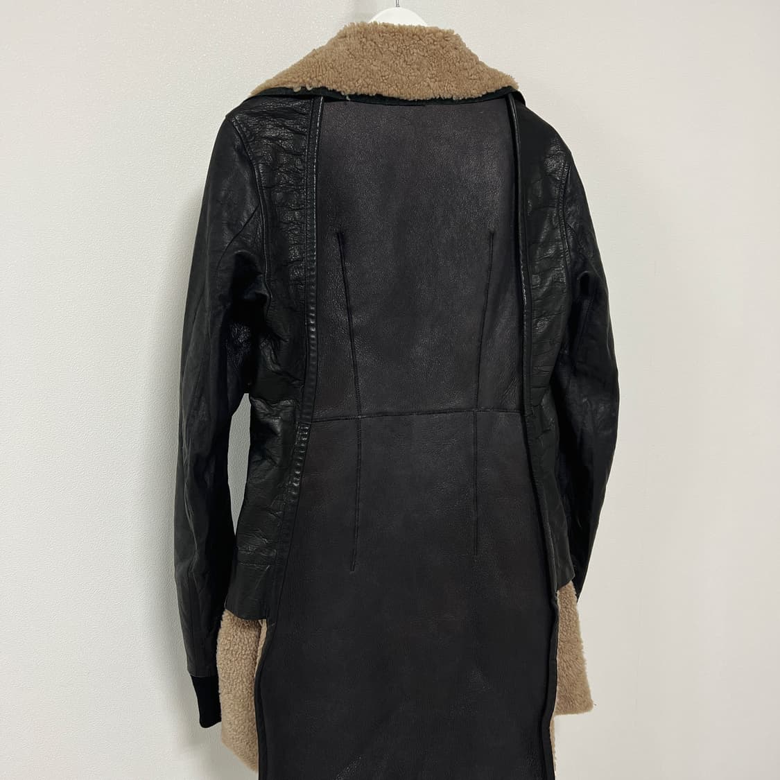 릭오웬스 10FW 하이넥 램스킨 시어링 무스탕 코트 상품이미지6