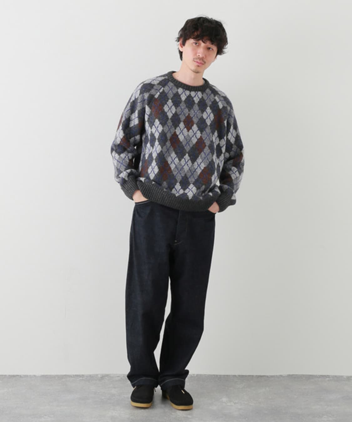 [L]팝트레이딩 컴퍼니 아가일 스웨터 상품이미지2