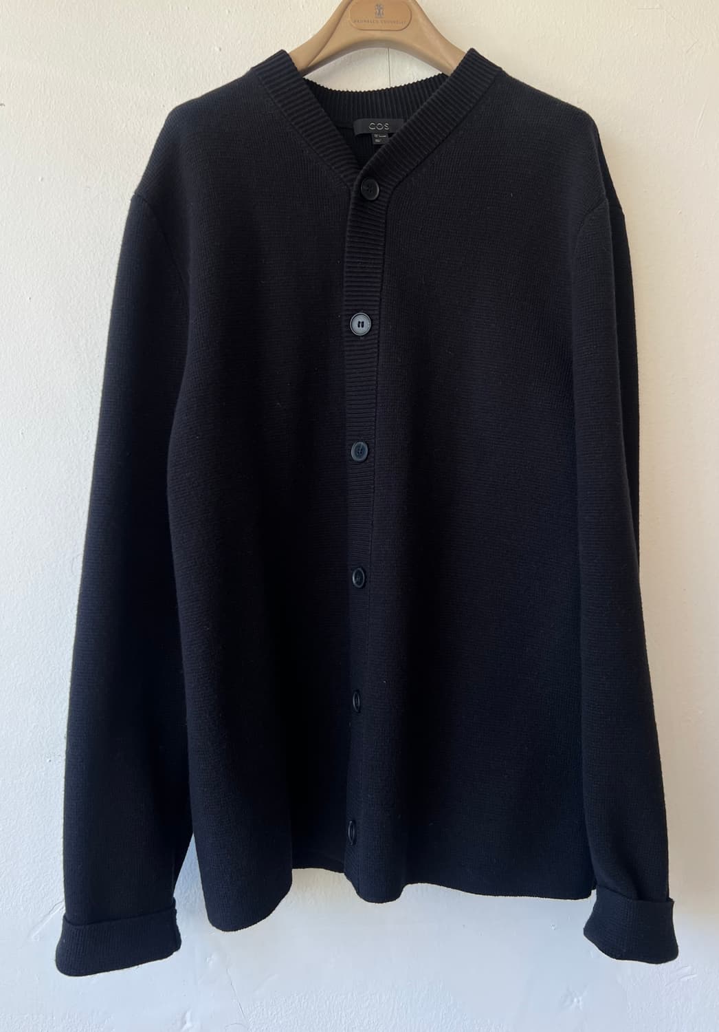 코스 COS 남성 블랙 울혼방가디건 
 상품이미지1
