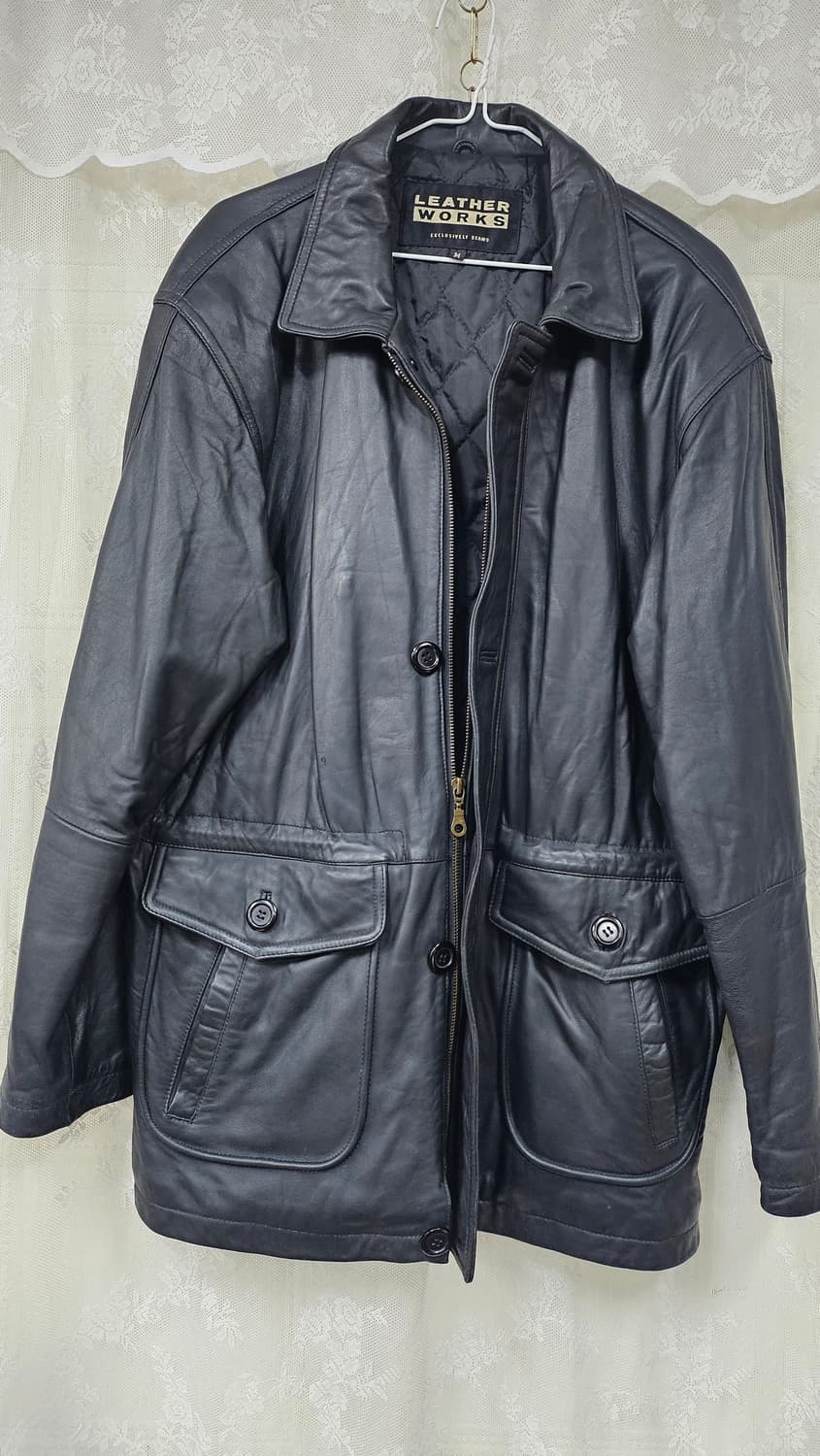 남성 양가죽 사파리형 점퍼  상품이미지2